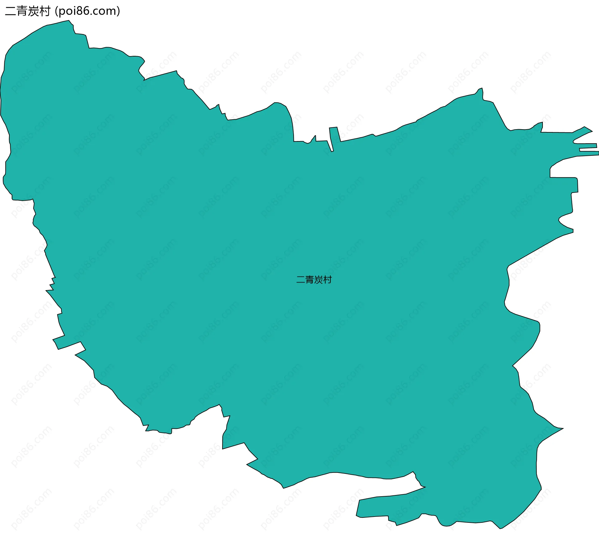 二青炭村边界地图