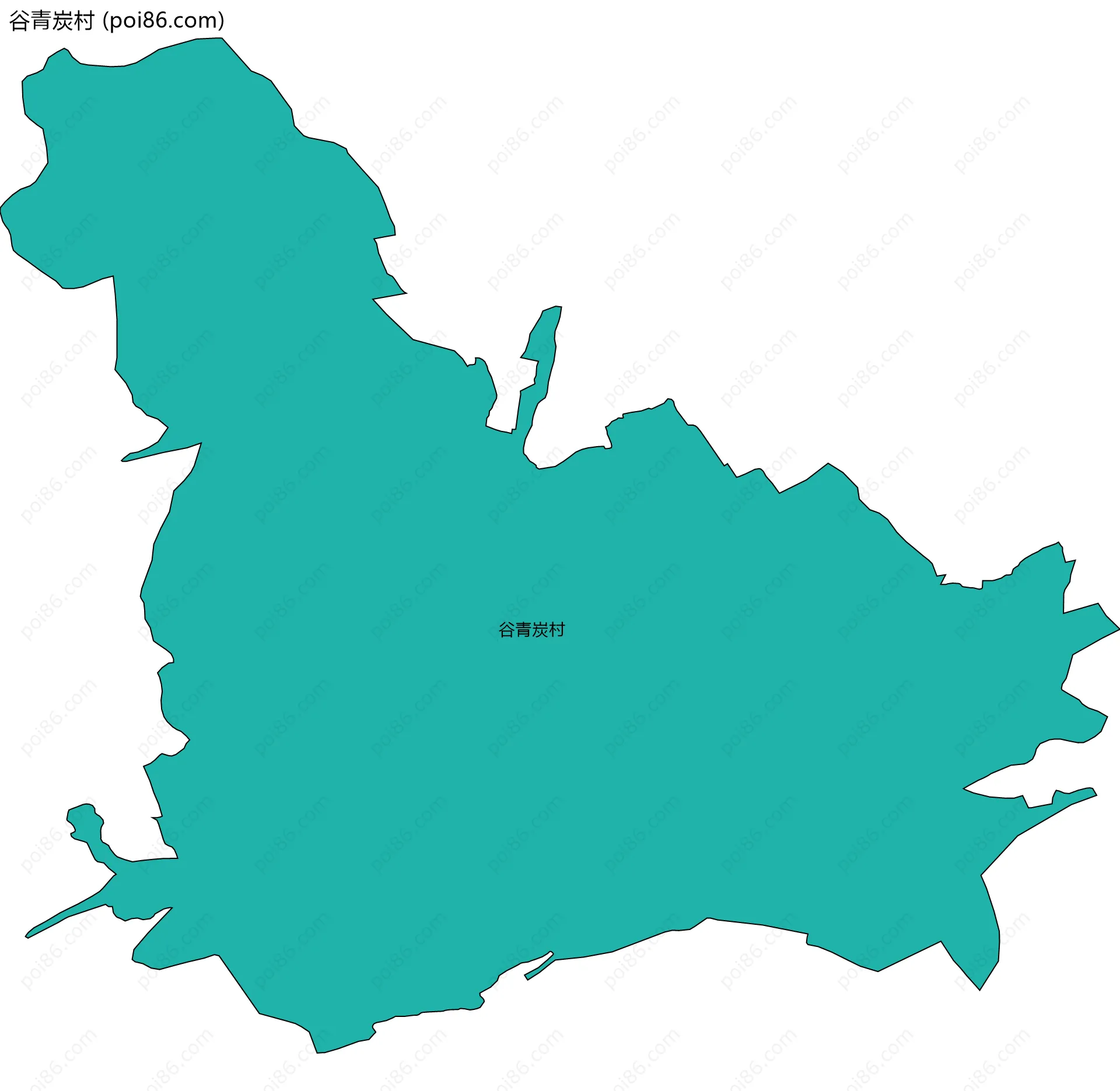 谷青炭村边界地图