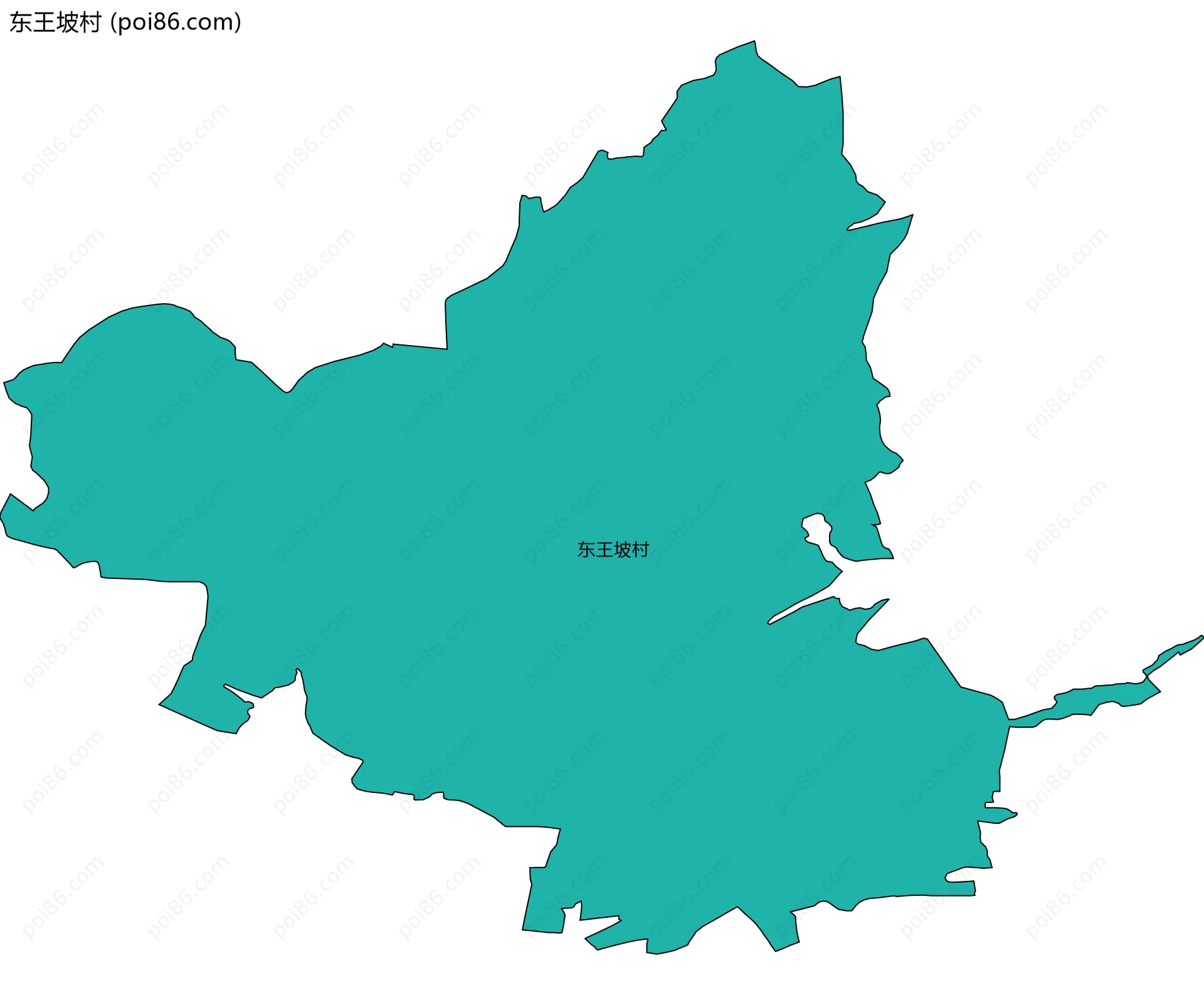 东王坡村边界地图