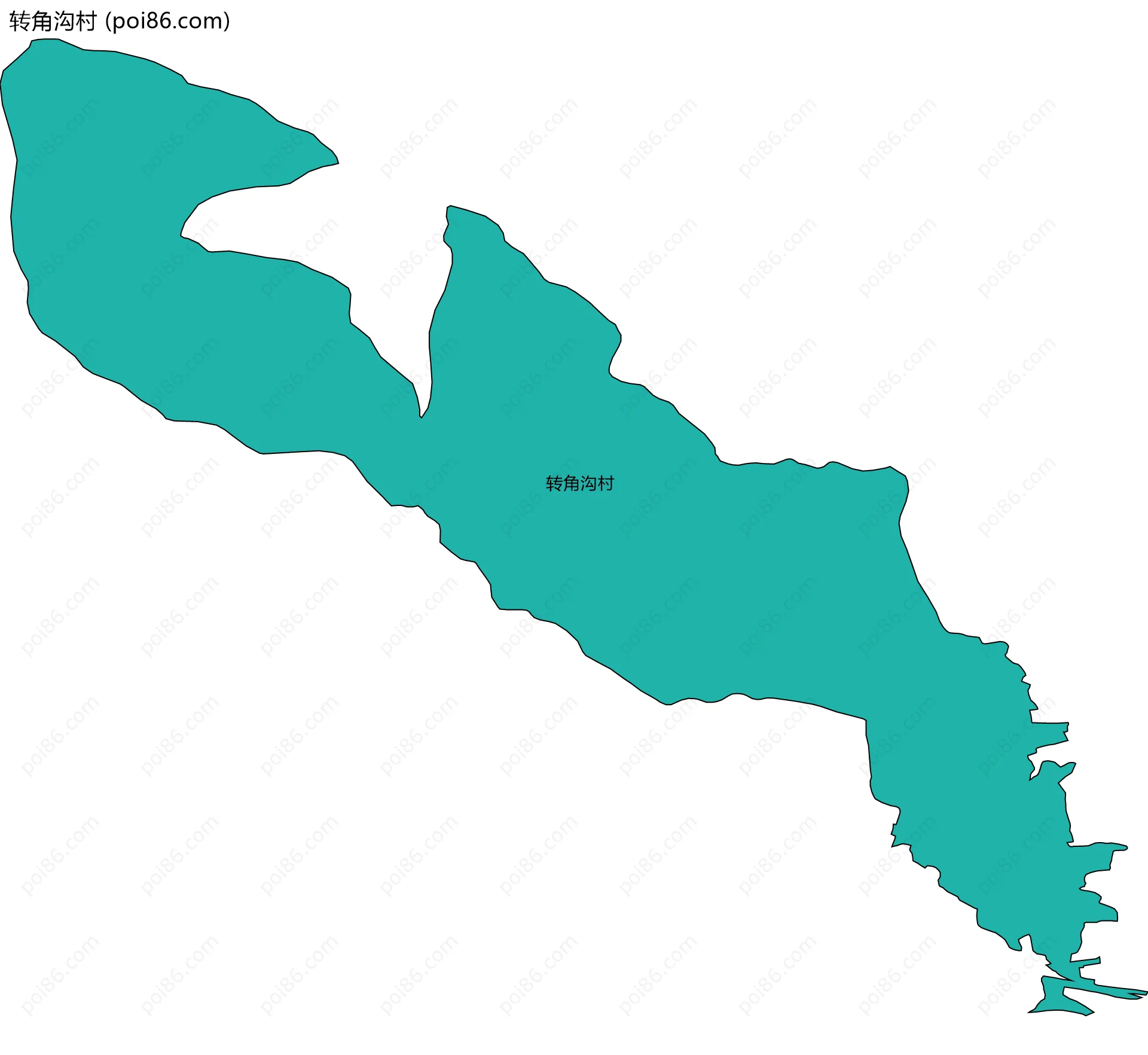 转角沟村边界地图