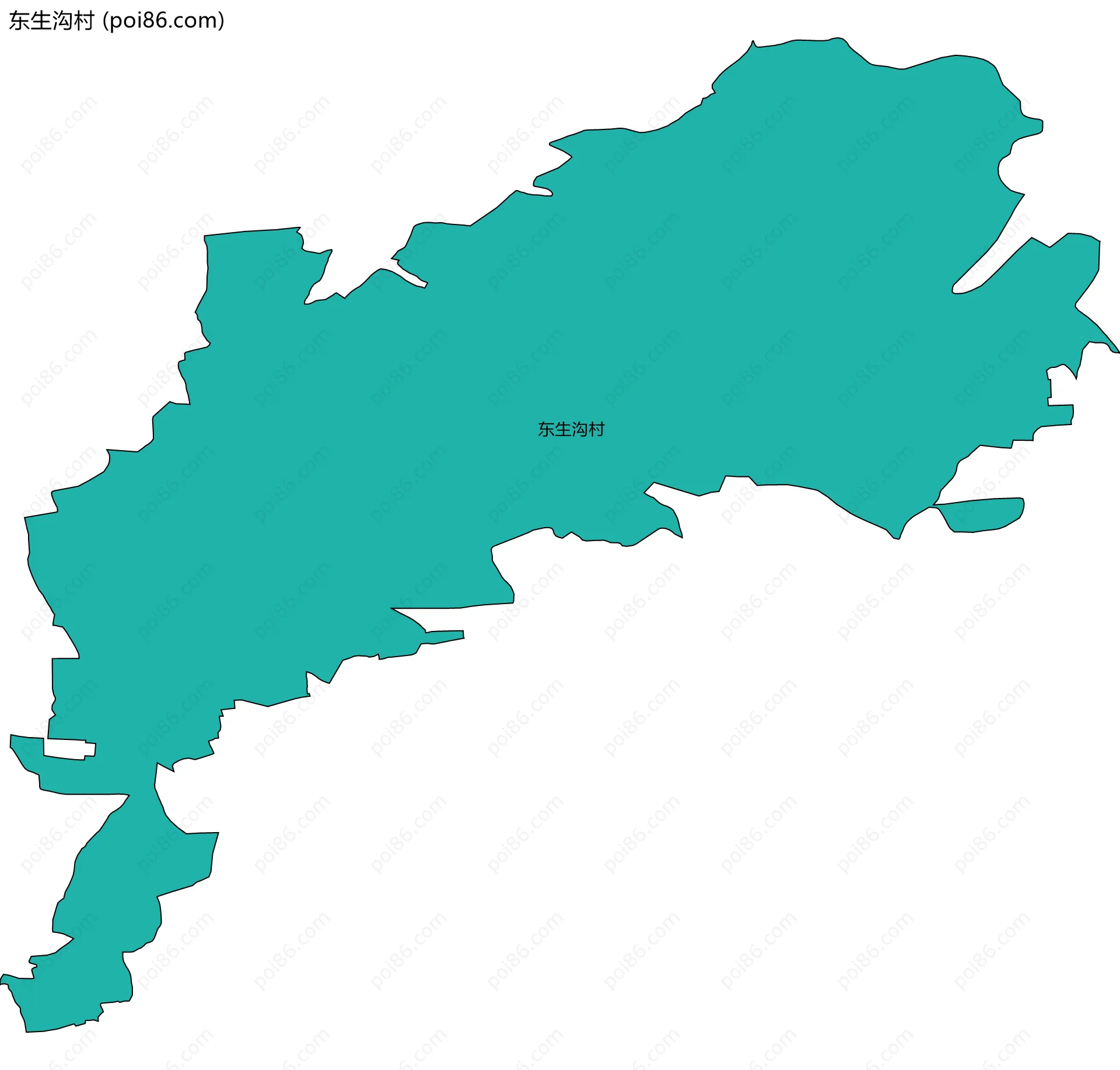 东生沟村边界地图