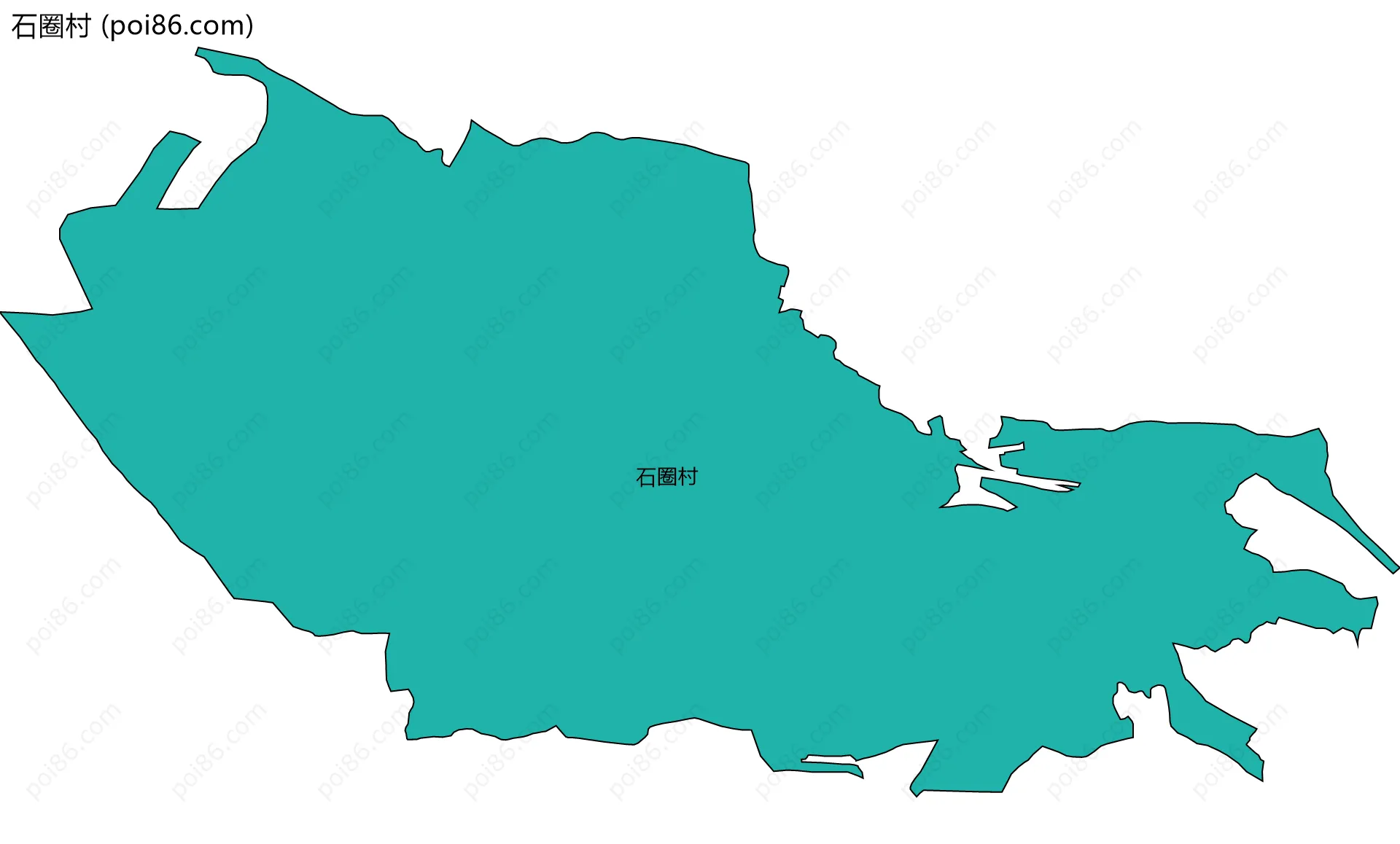 石圈村边界地图