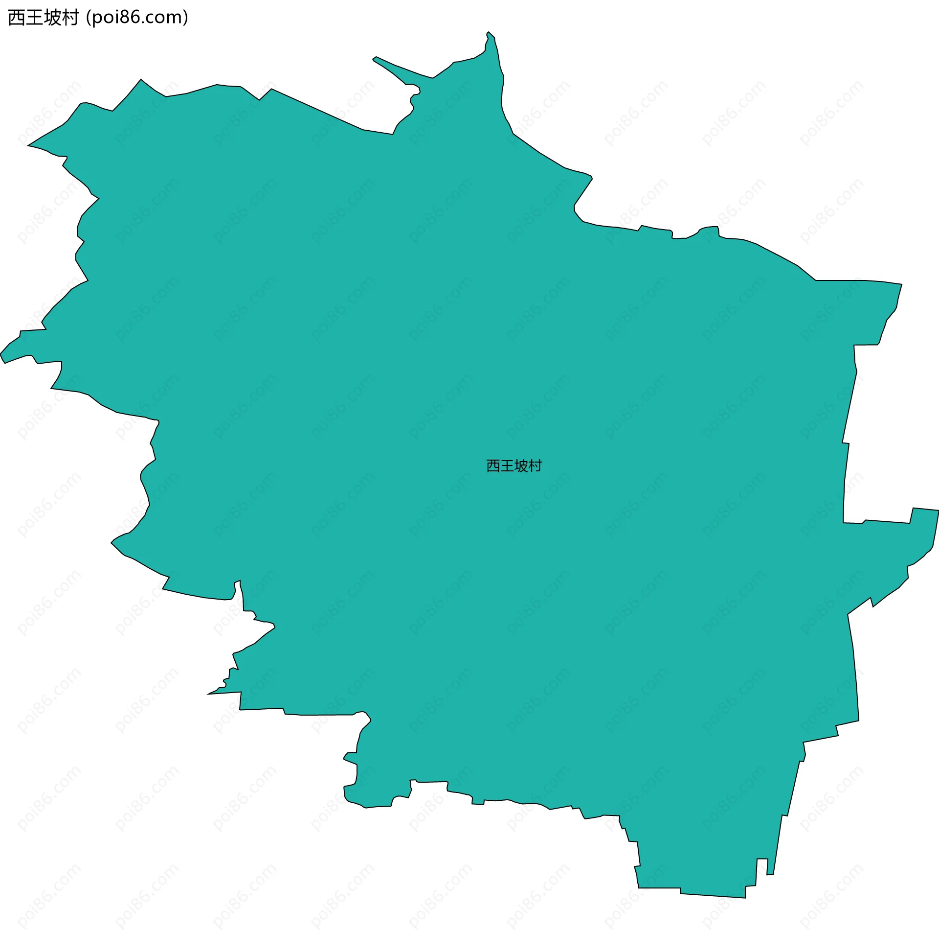 西王坡村边界地图