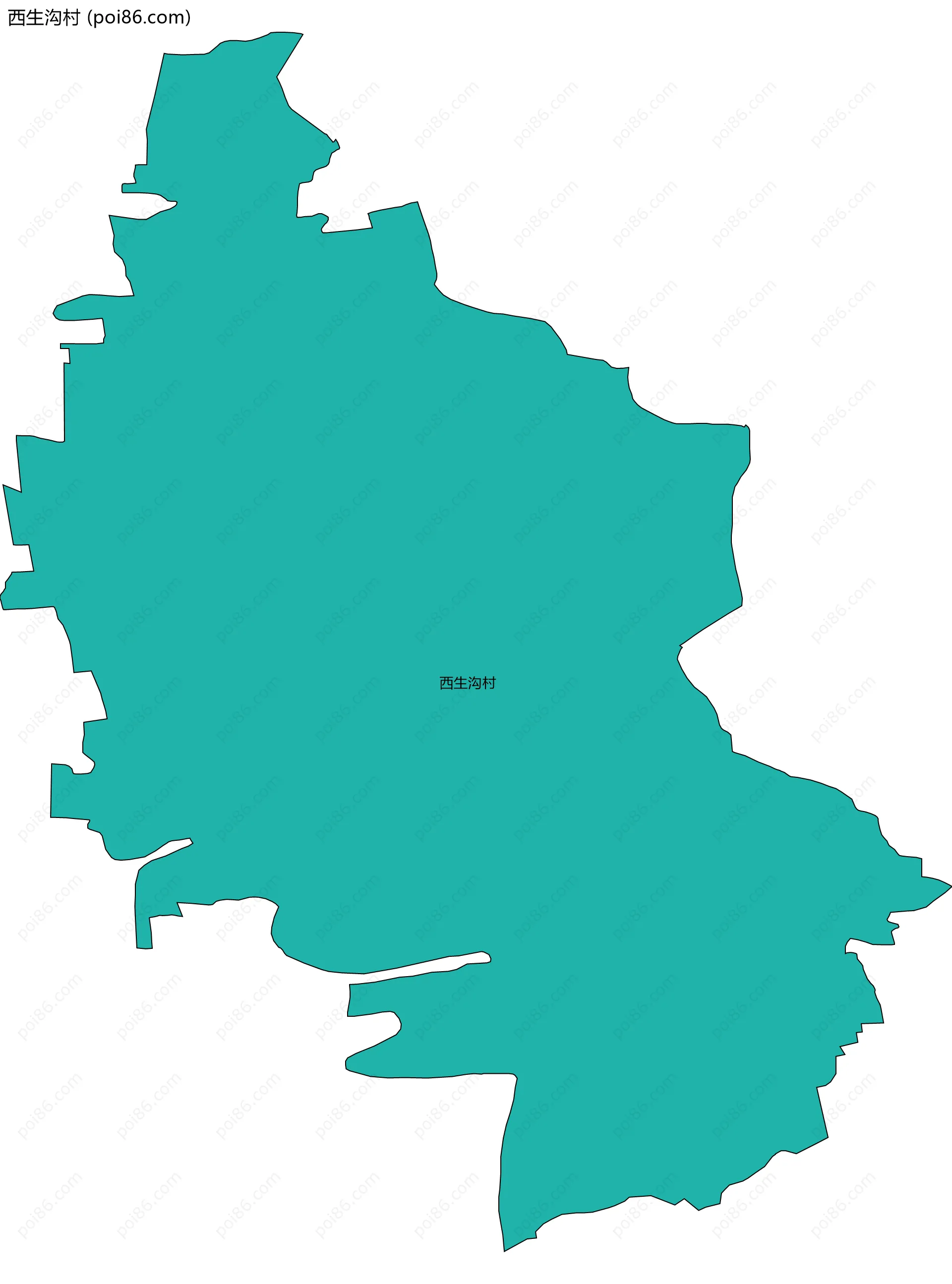 西生沟村边界地图
