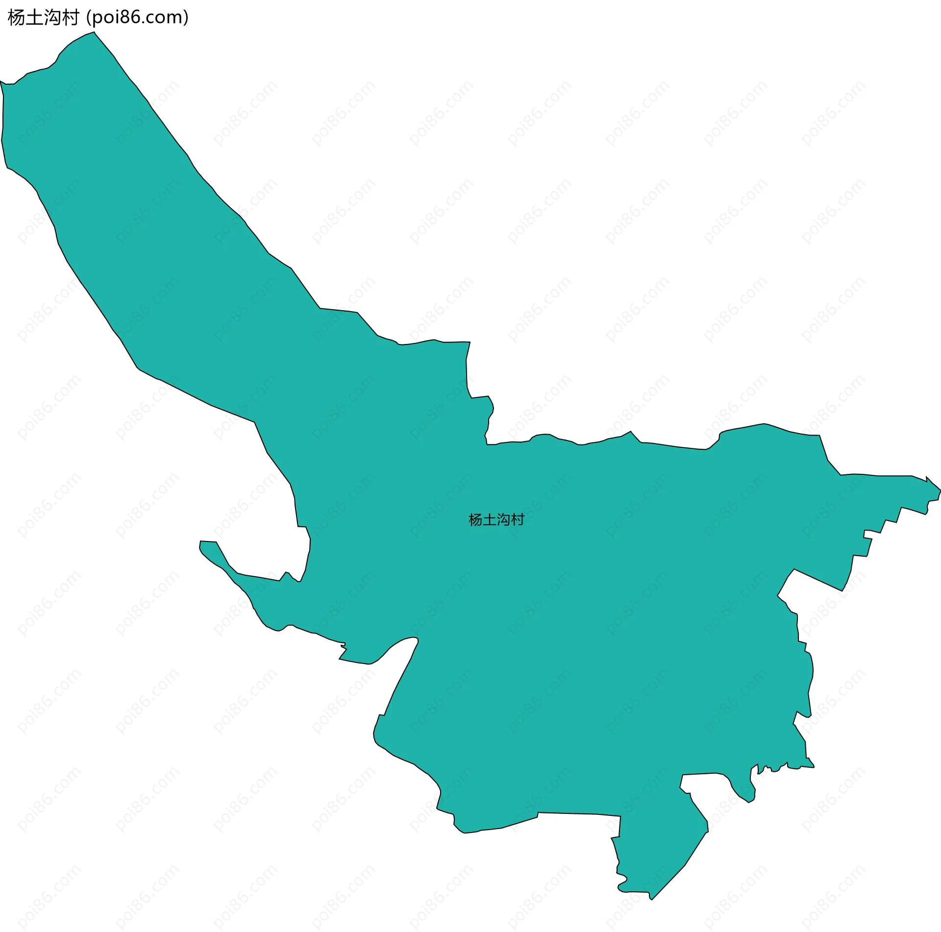 杨土沟村边界地图