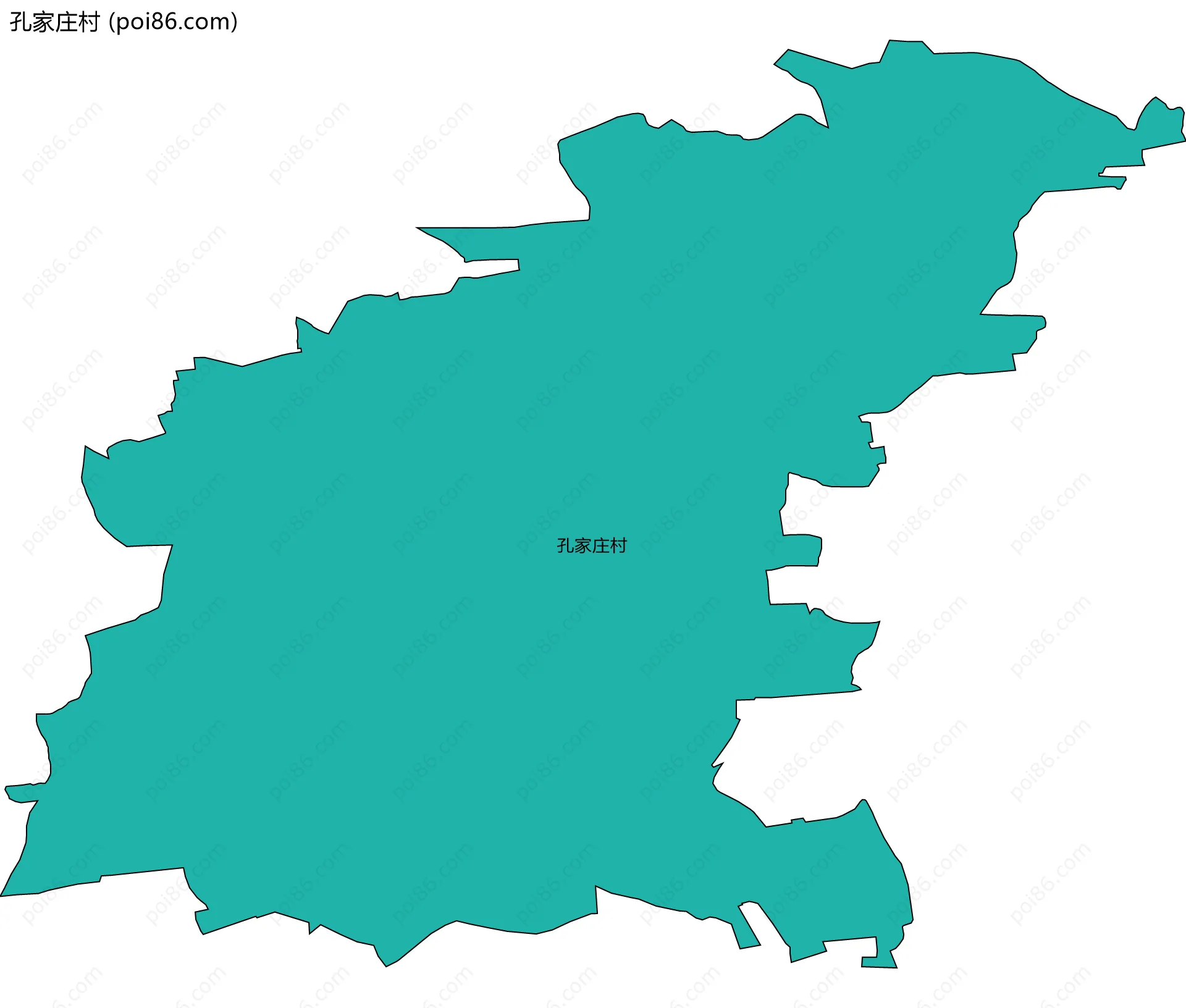 孔家庄村边界地图