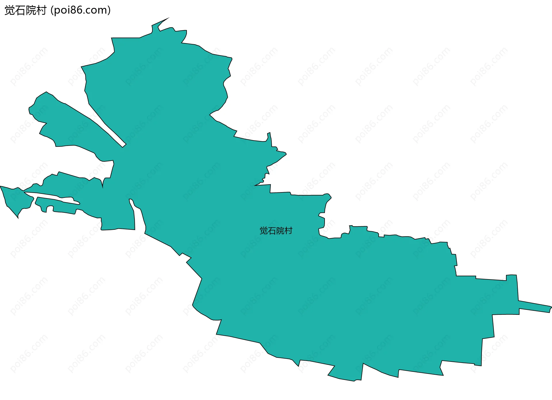 觉石院村边界地图
