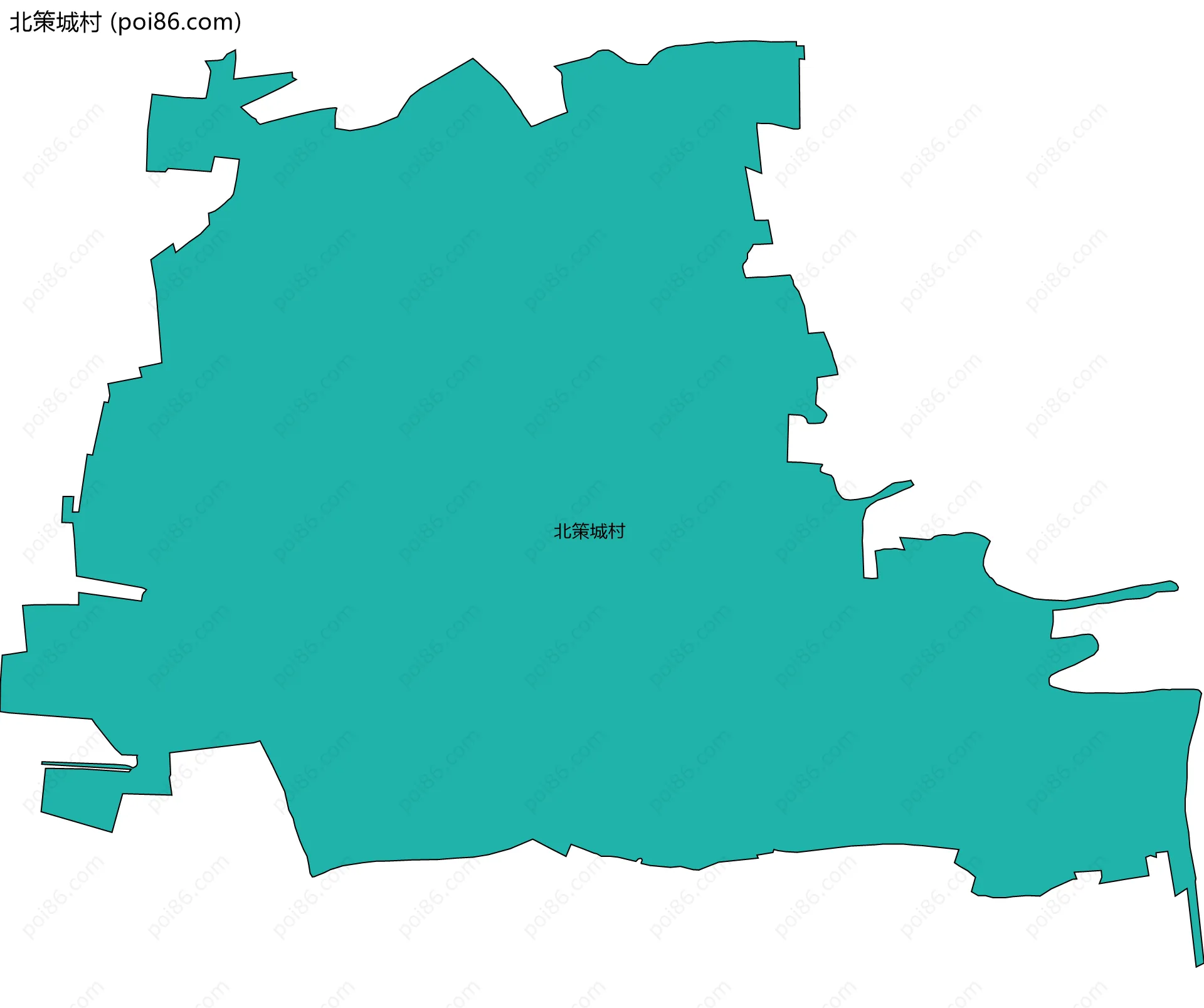 北策城村边界地图