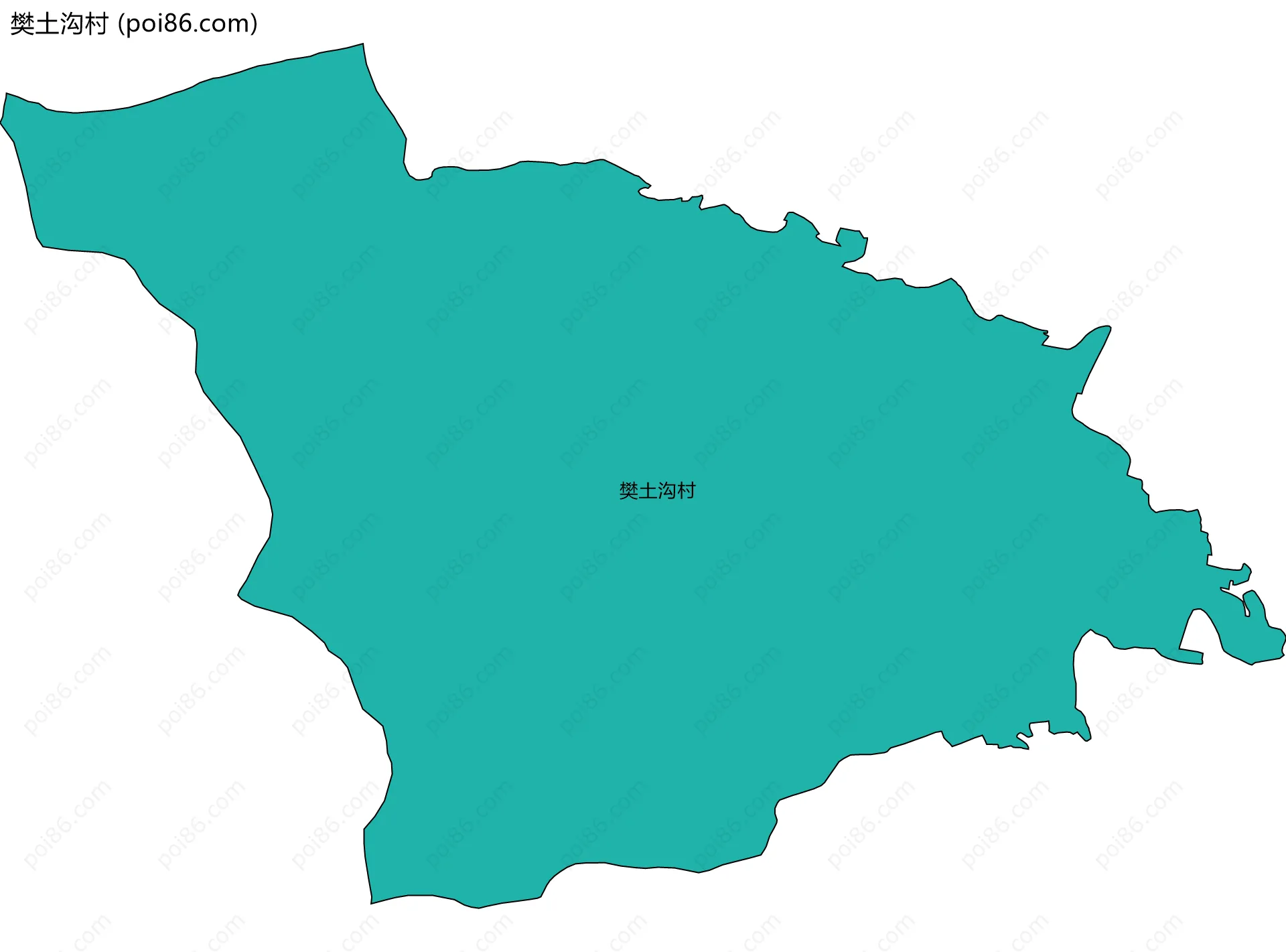 樊土沟村边界地图