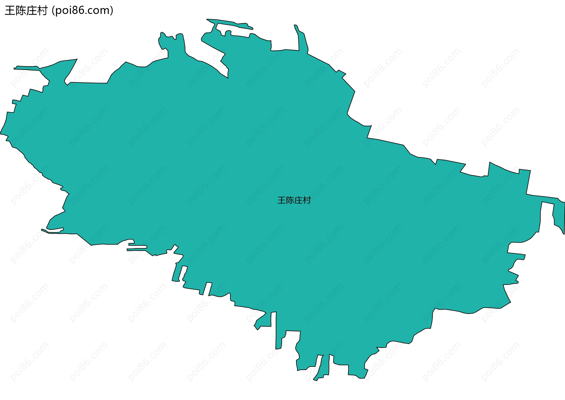 王陈庄村边界地图