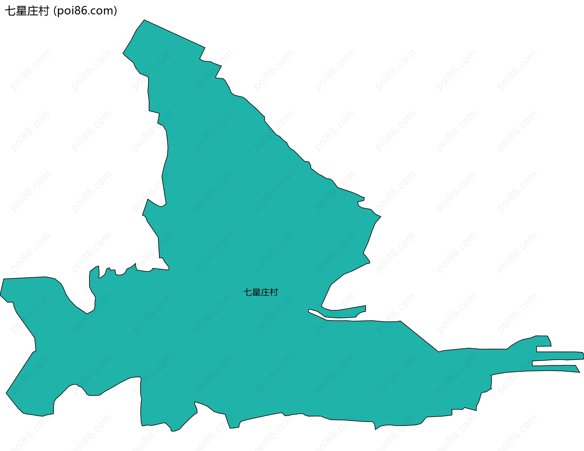 七星庄村边界地图