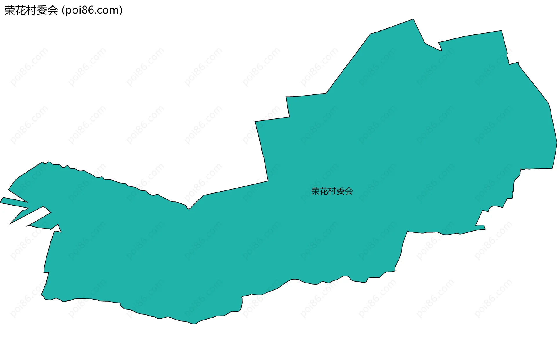 荣花村委会边界地图