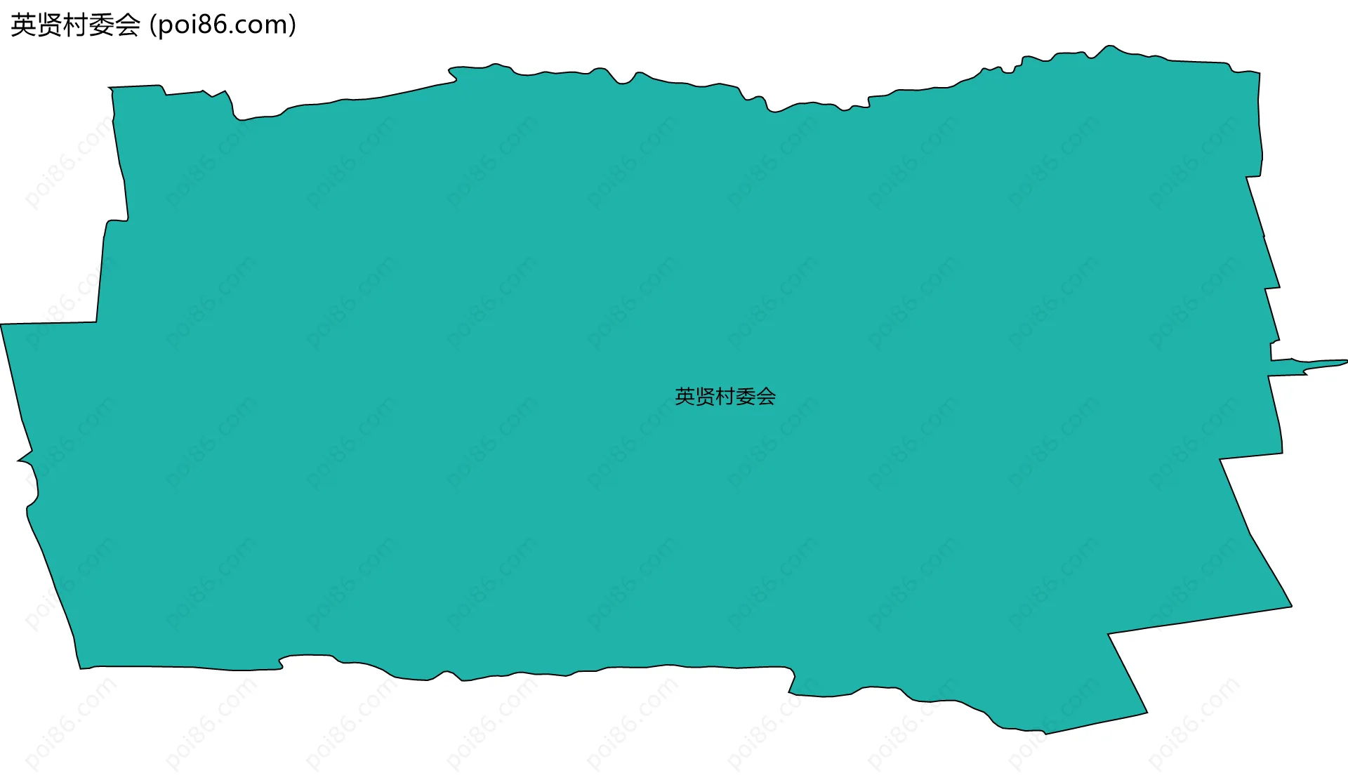 英贤村委会边界地图