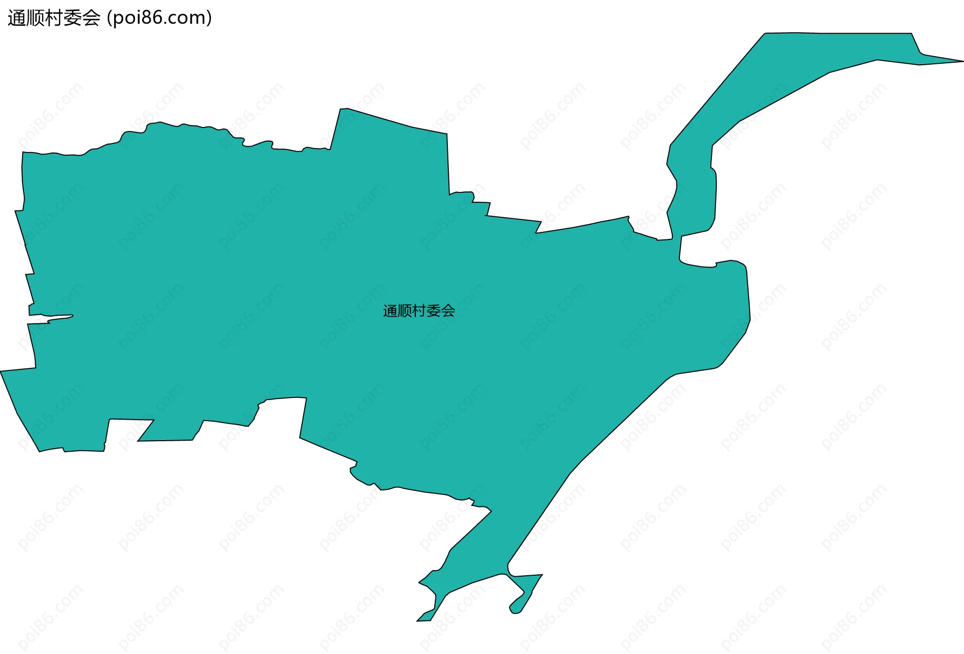 通顺村委会边界地图