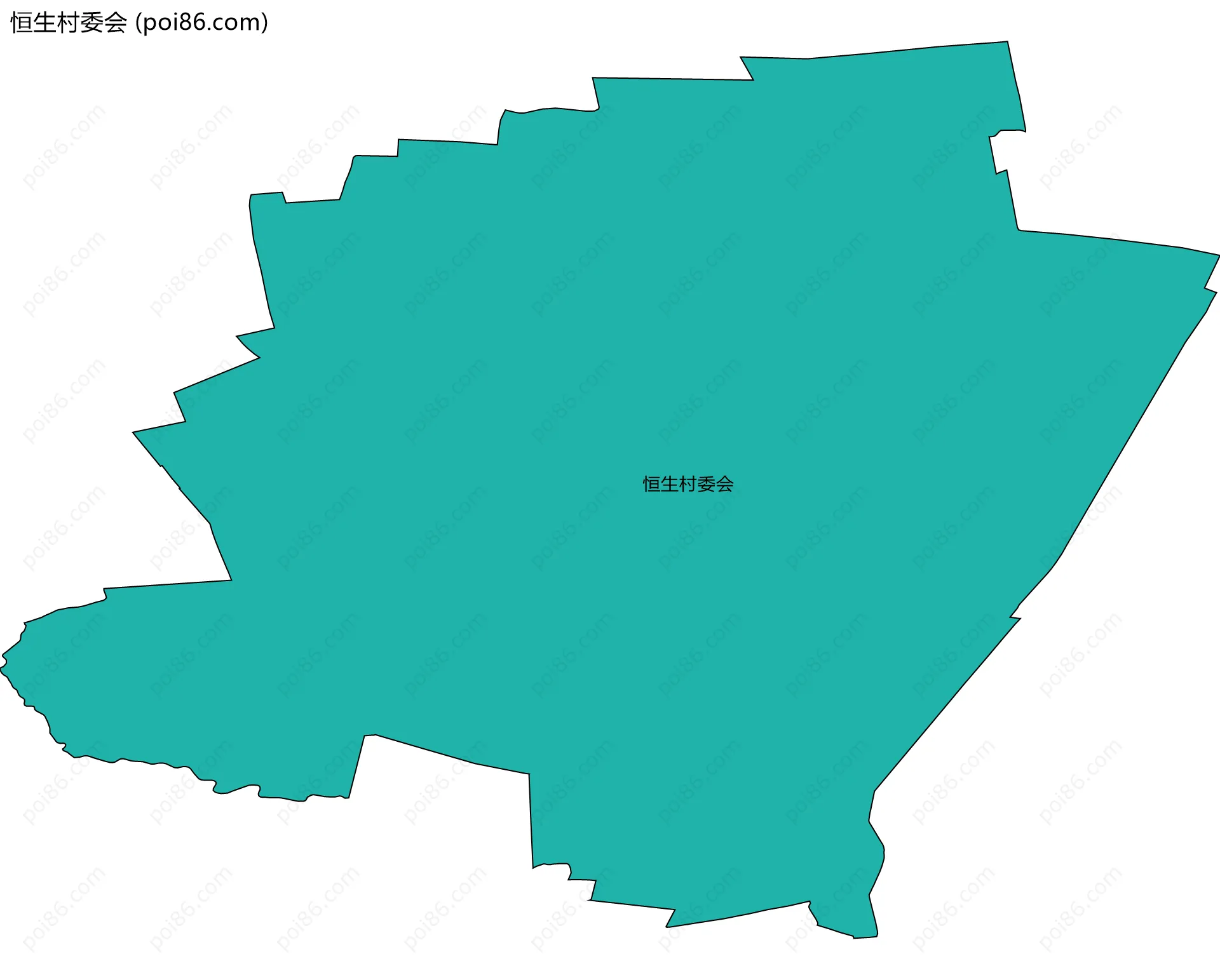 恒生村委会边界地图