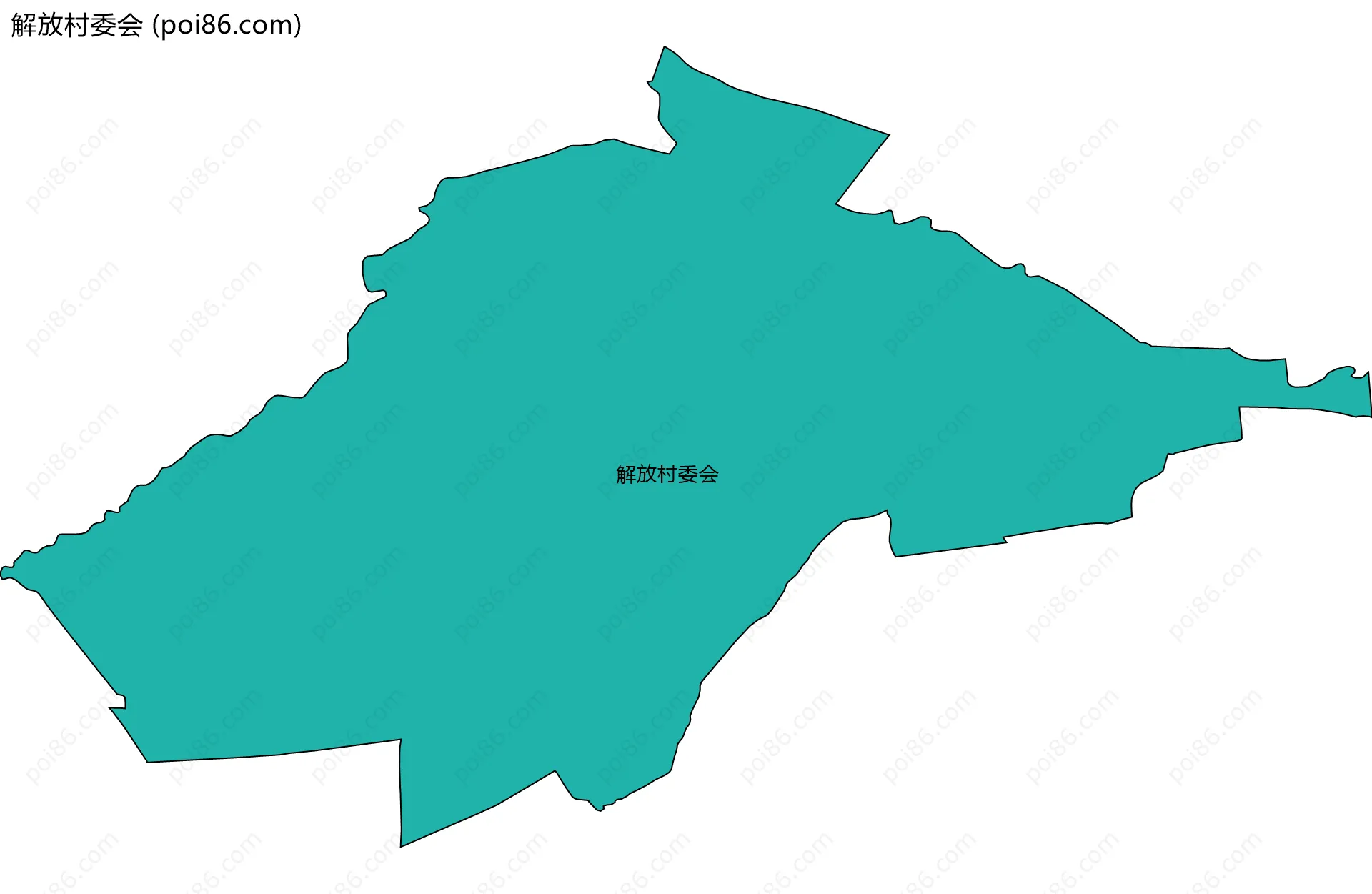 解放村委会边界地图