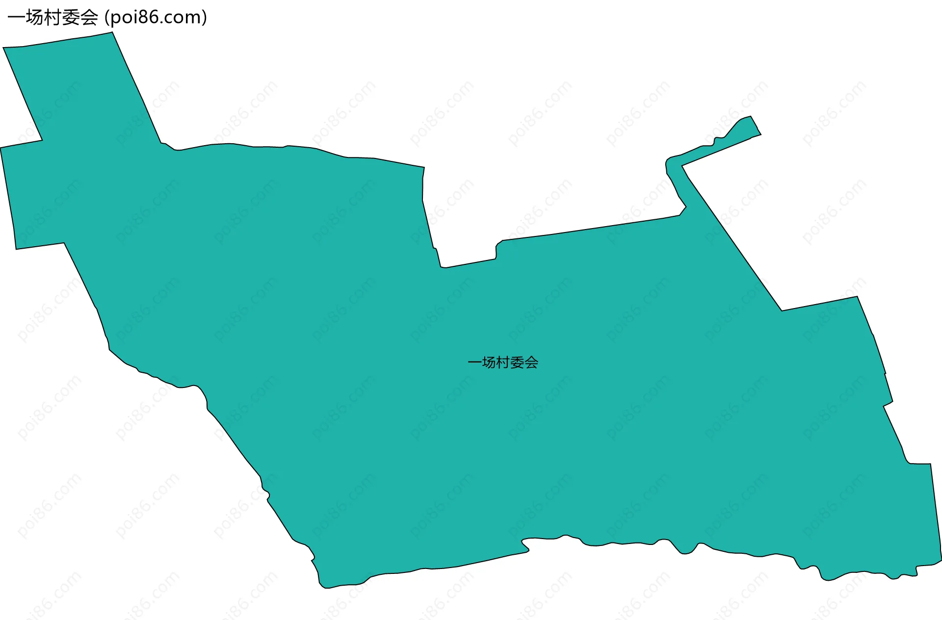 一场村委会边界地图