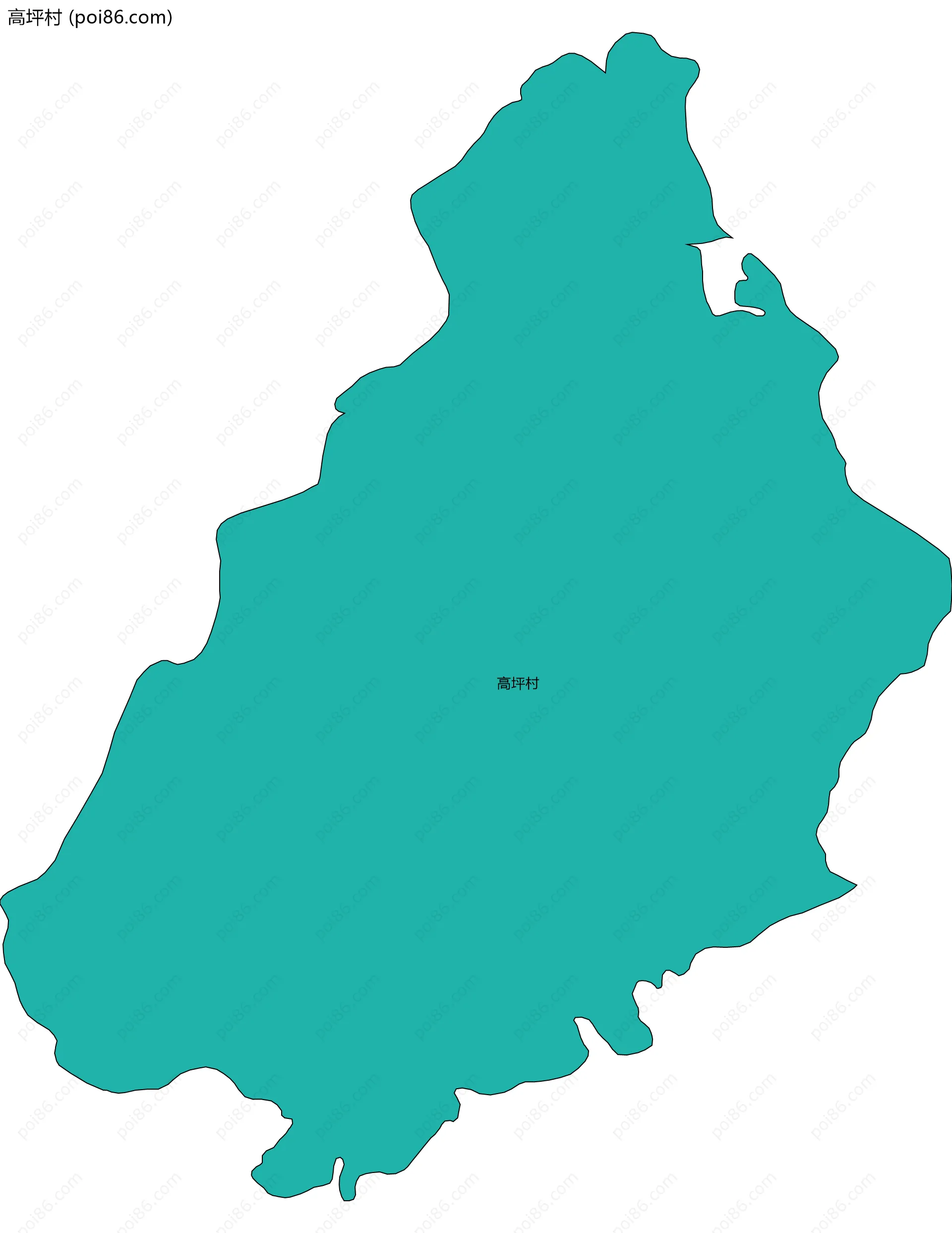 高坪村边界地图