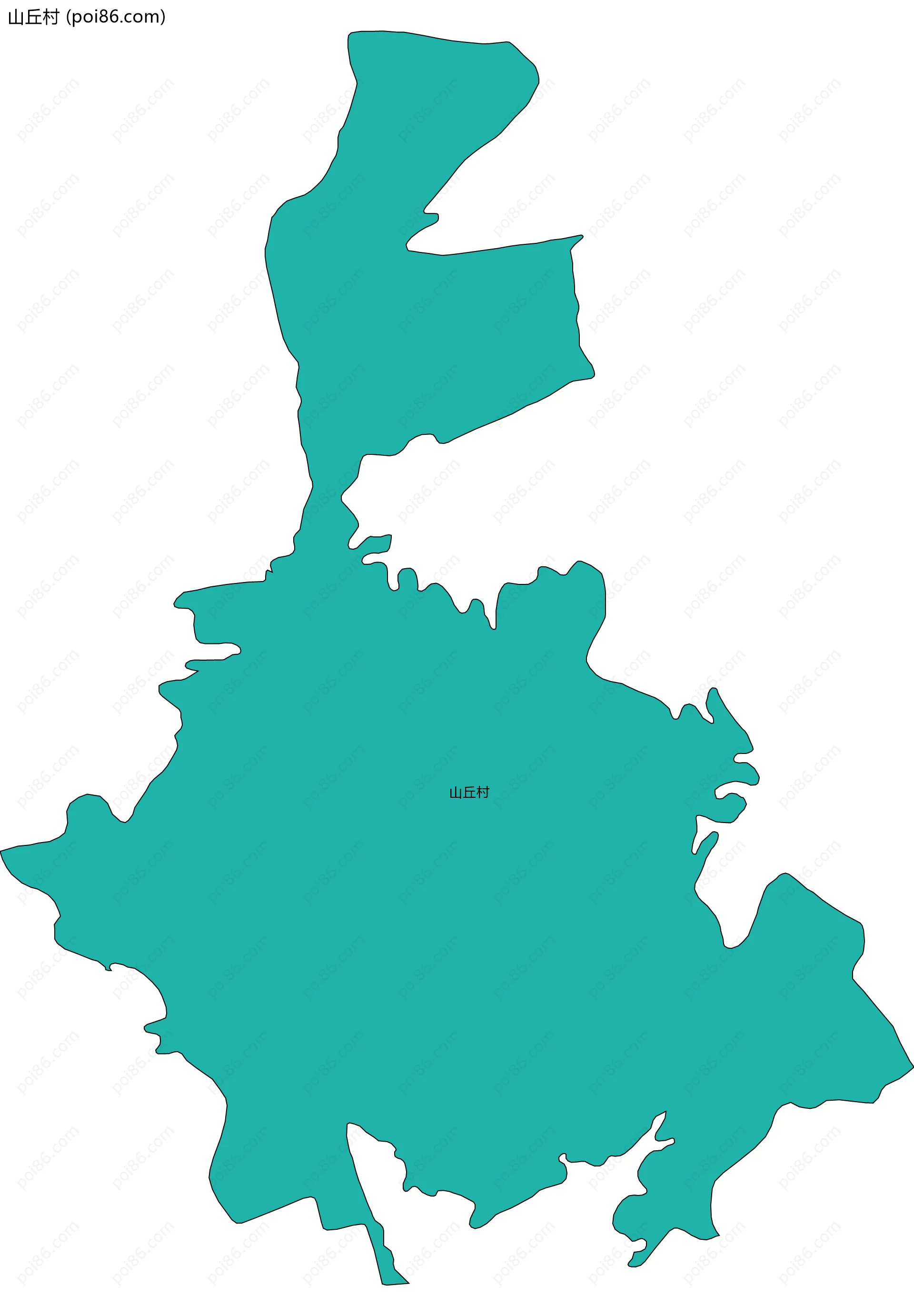 山丘村边界地图