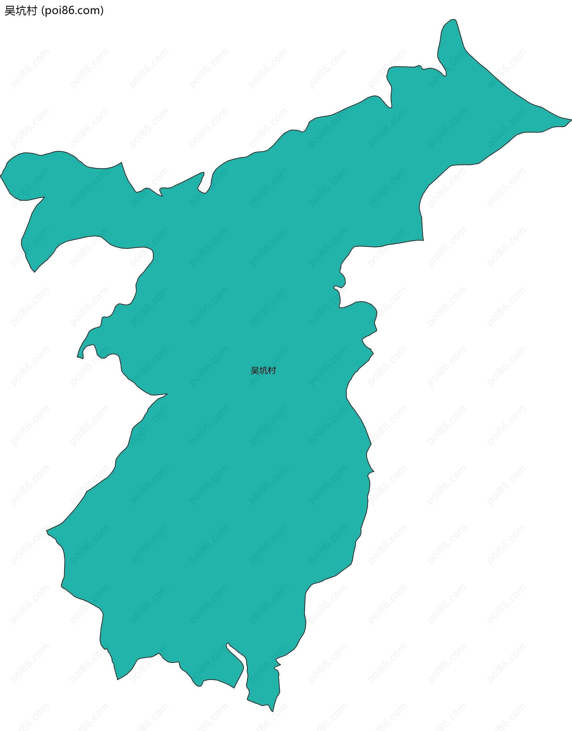 吴坑村边界地图