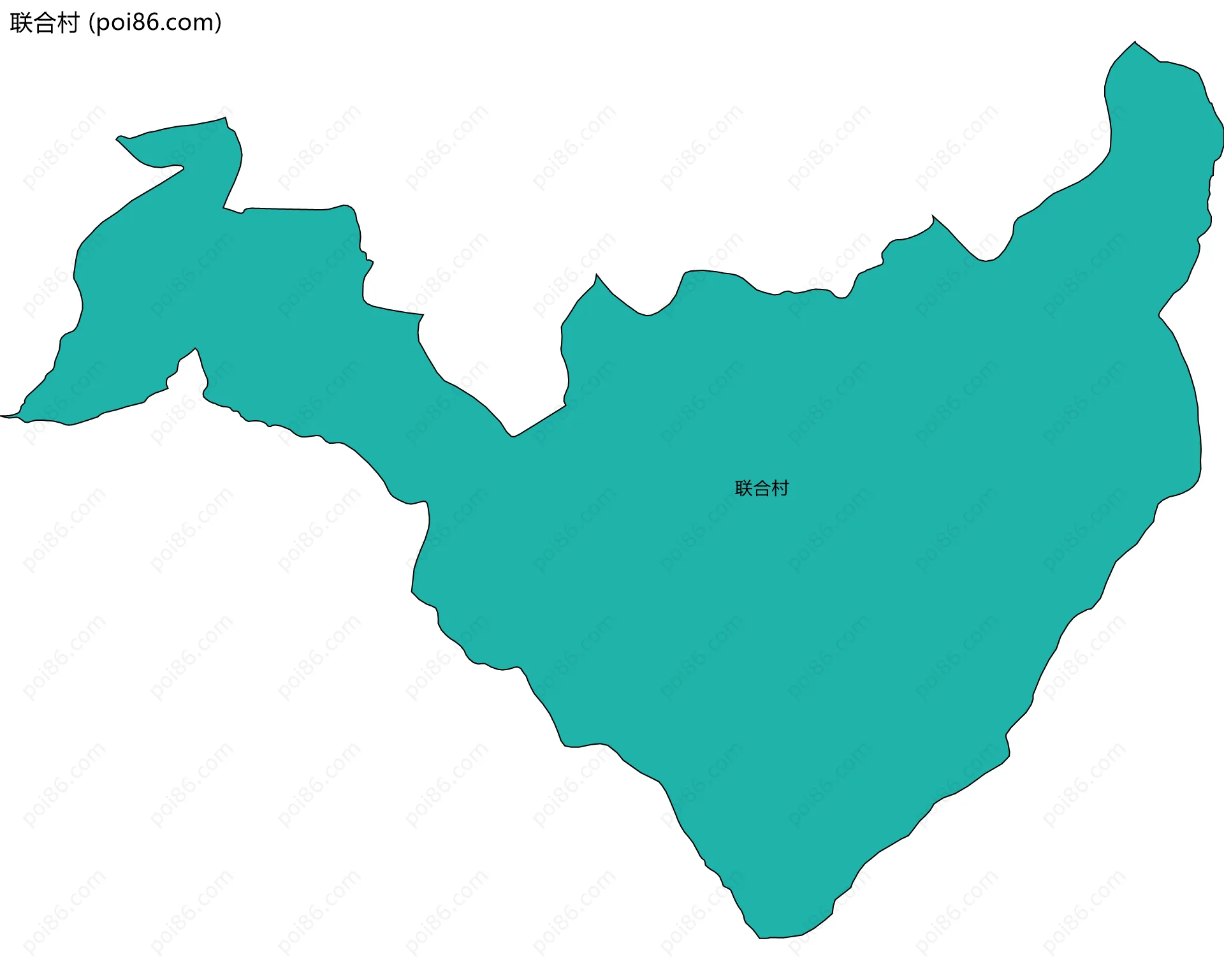 联合村边界地图