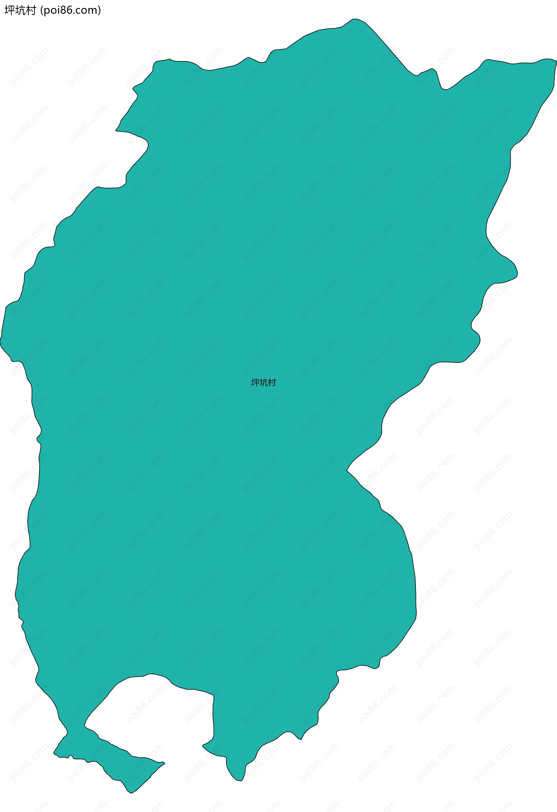 坪坑村边界地图