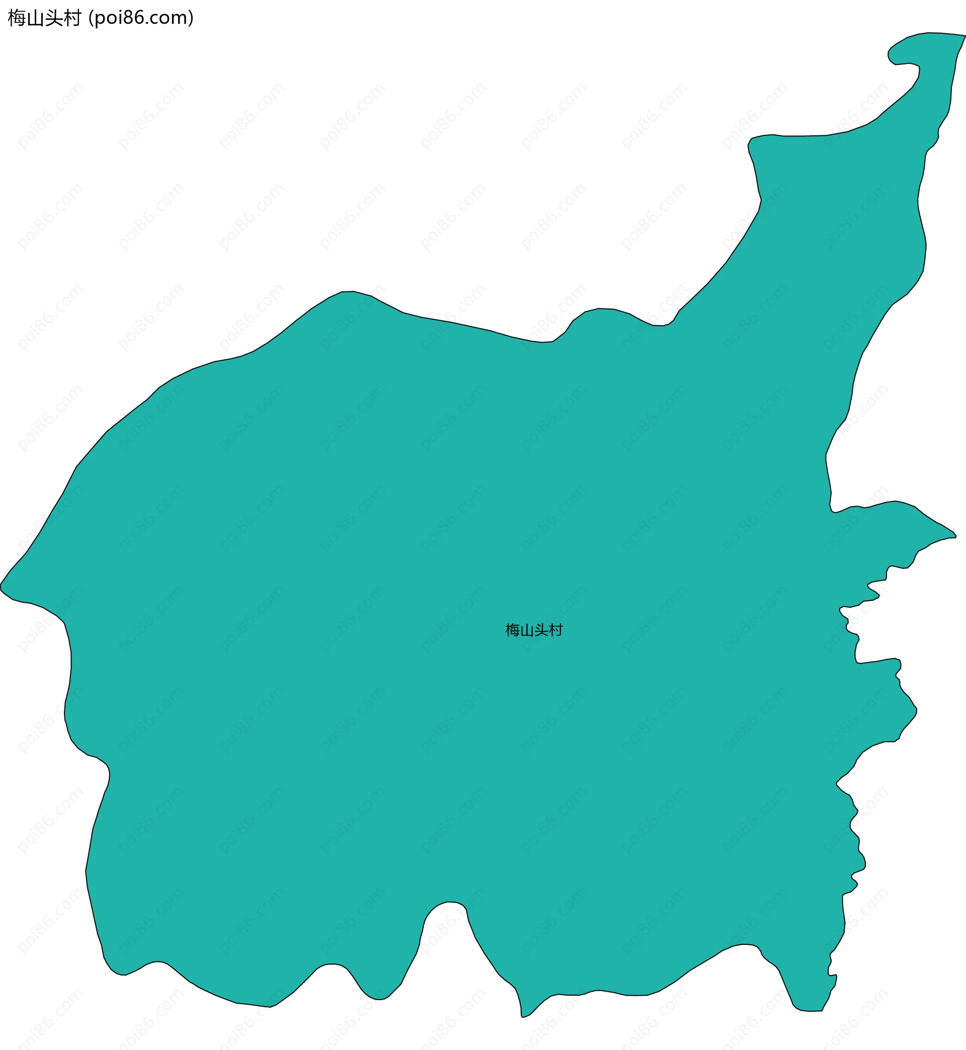 梅山头村边界地图