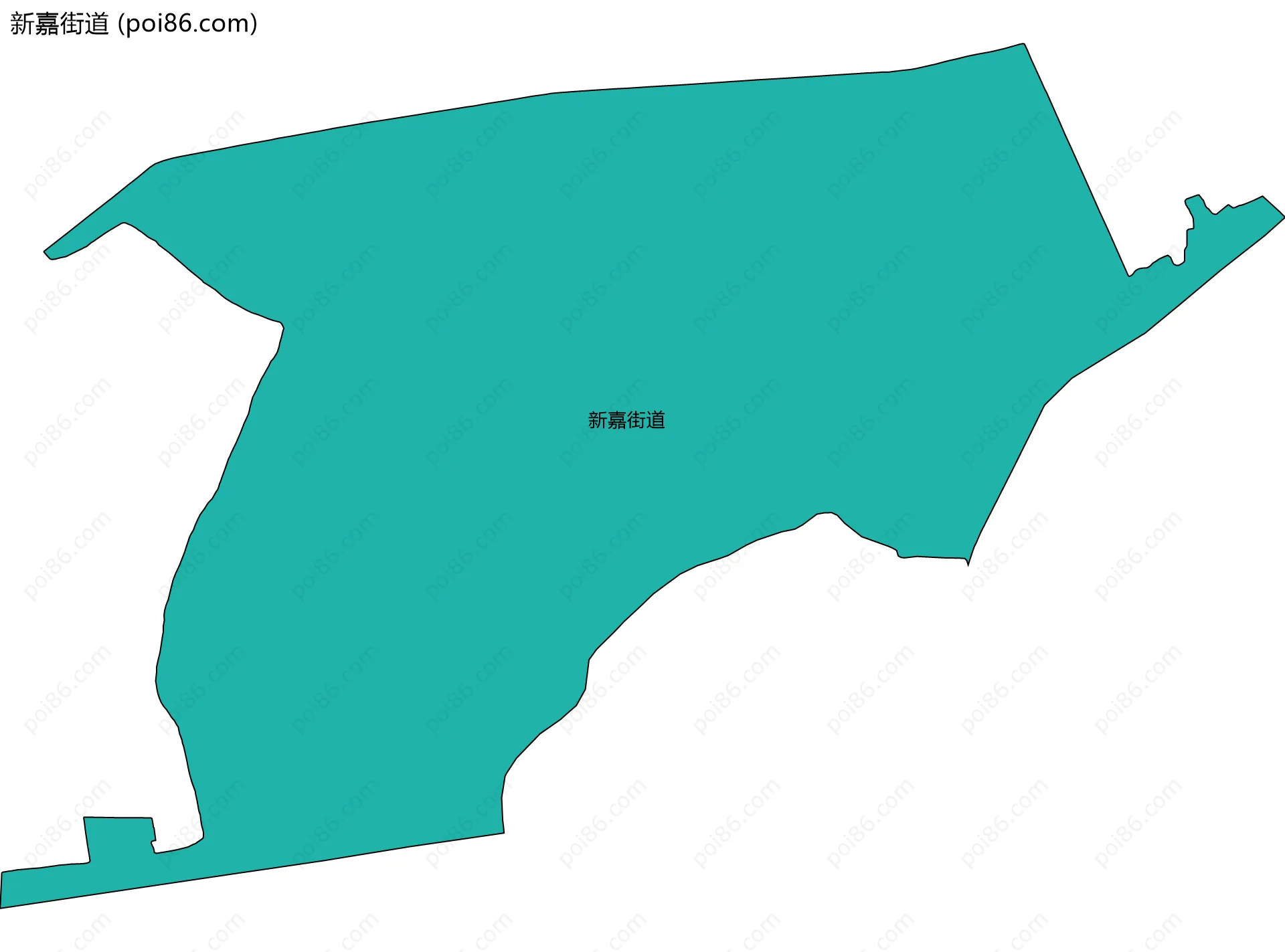 新嘉街道边界地图(五级行政区划)
