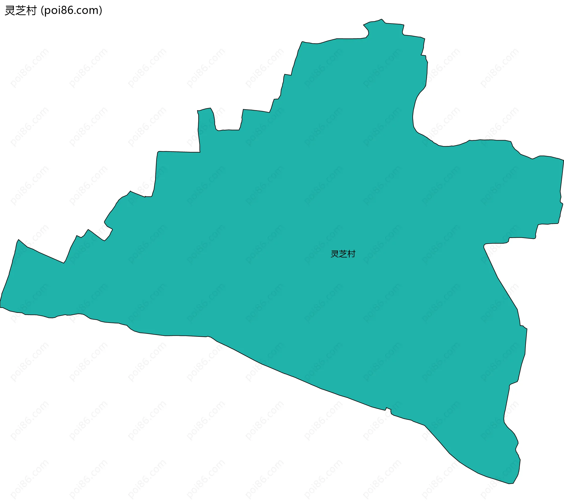 灵芝村边界地图