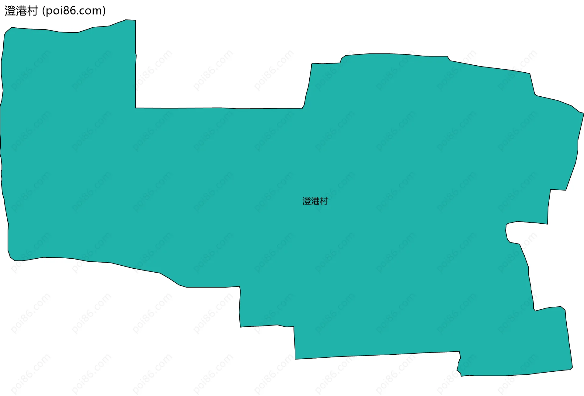 澄港村边界地图