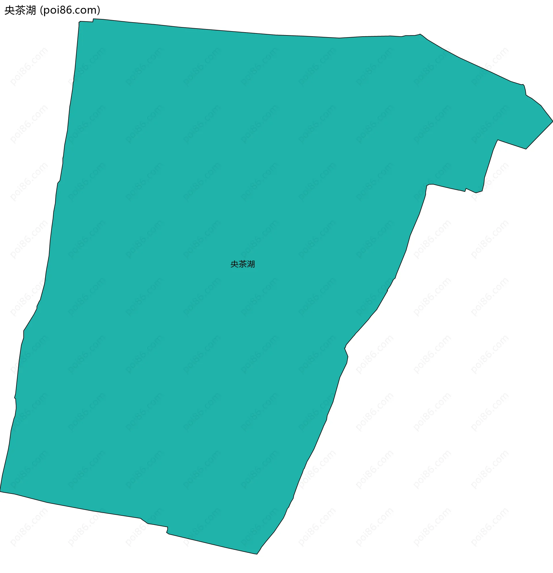 央茶湖边界地图