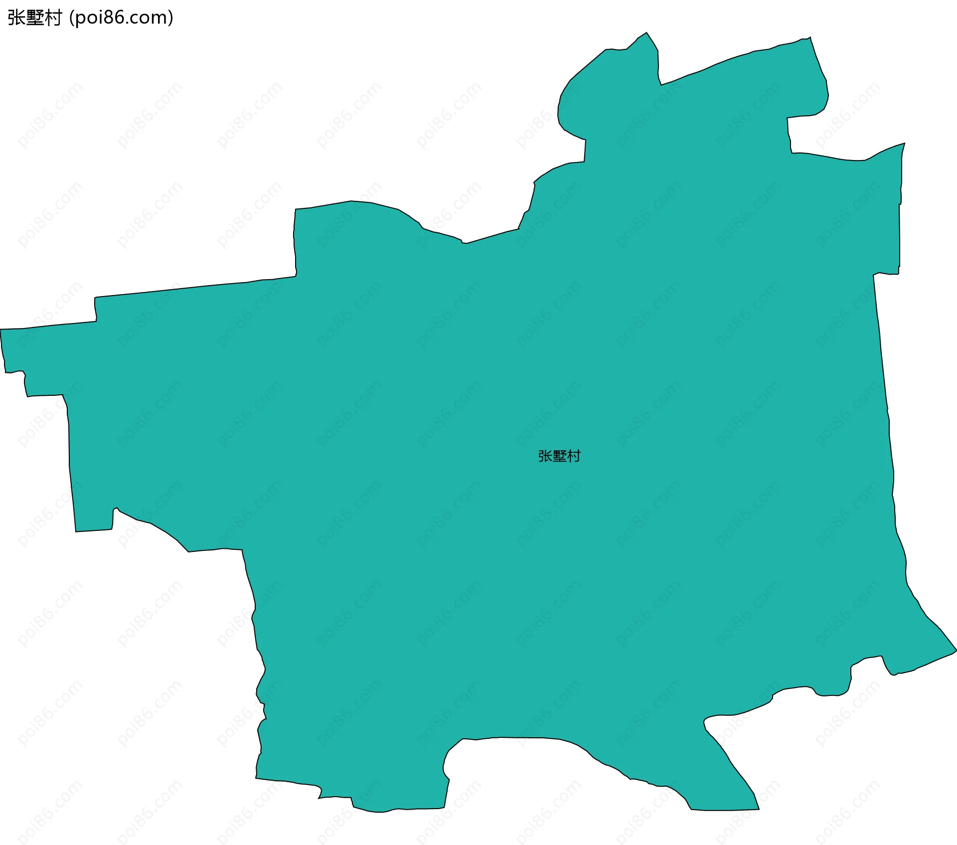 张墅村边界地图