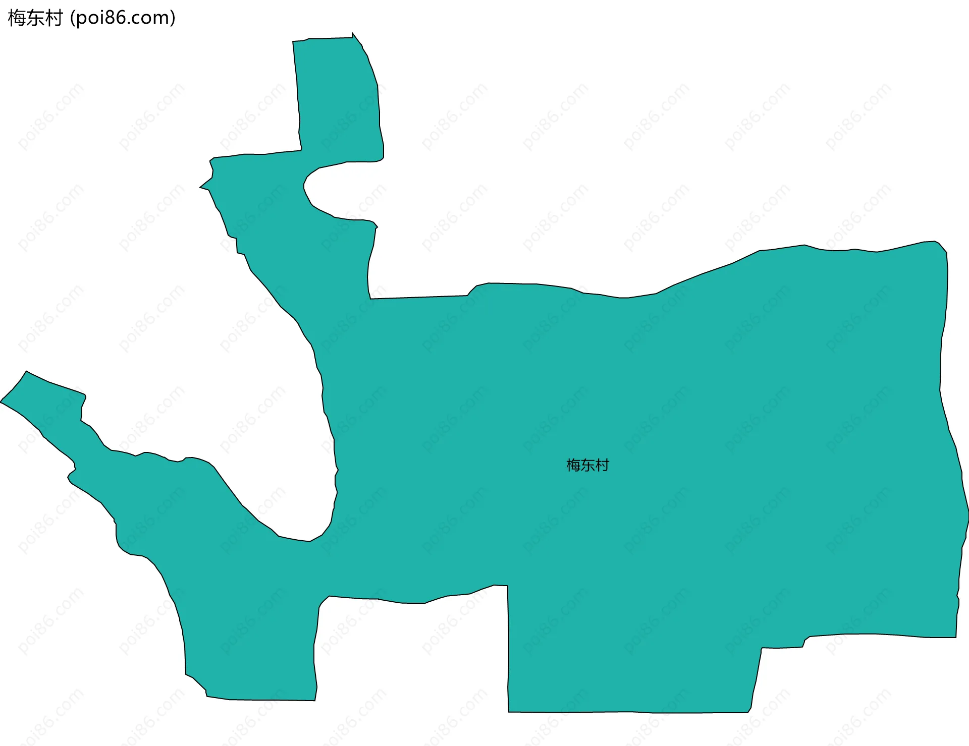 梅东村边界地图