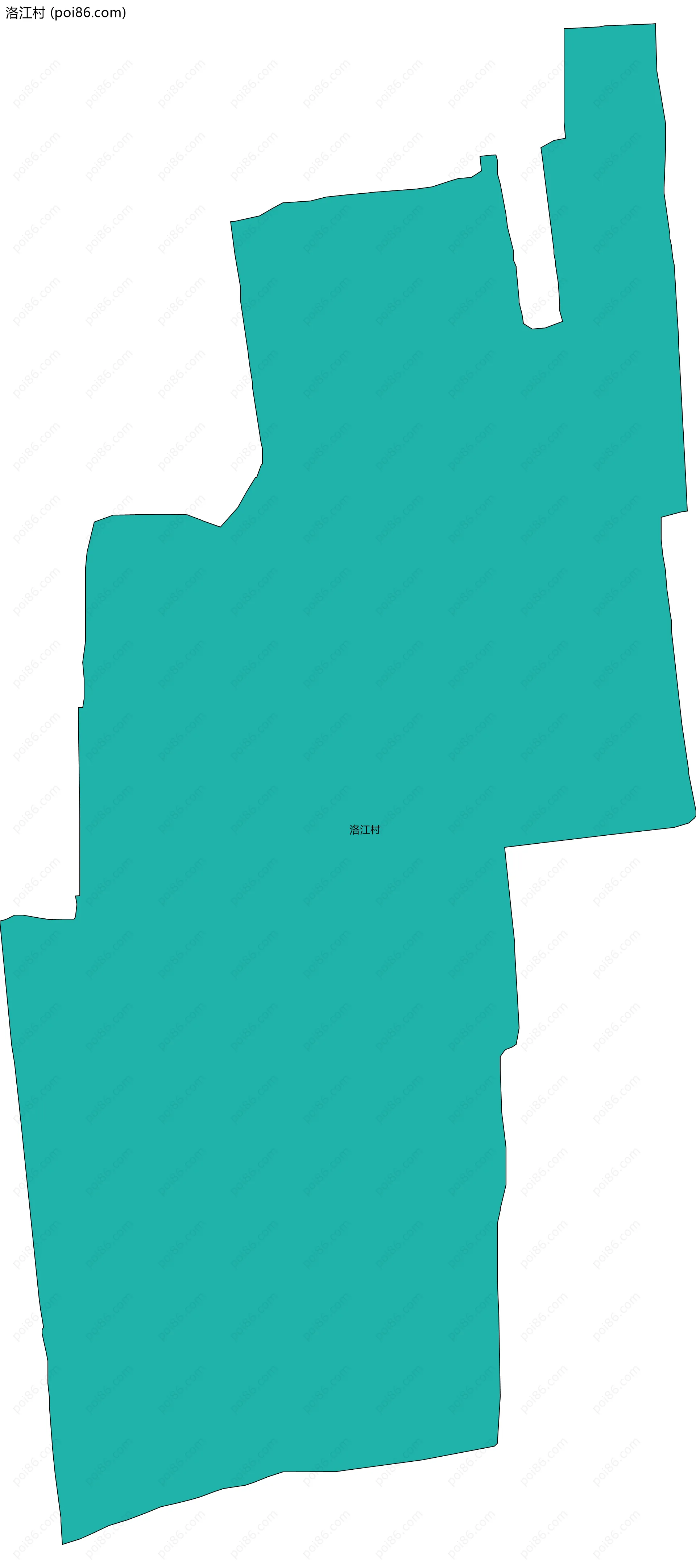 洛江村边界地图