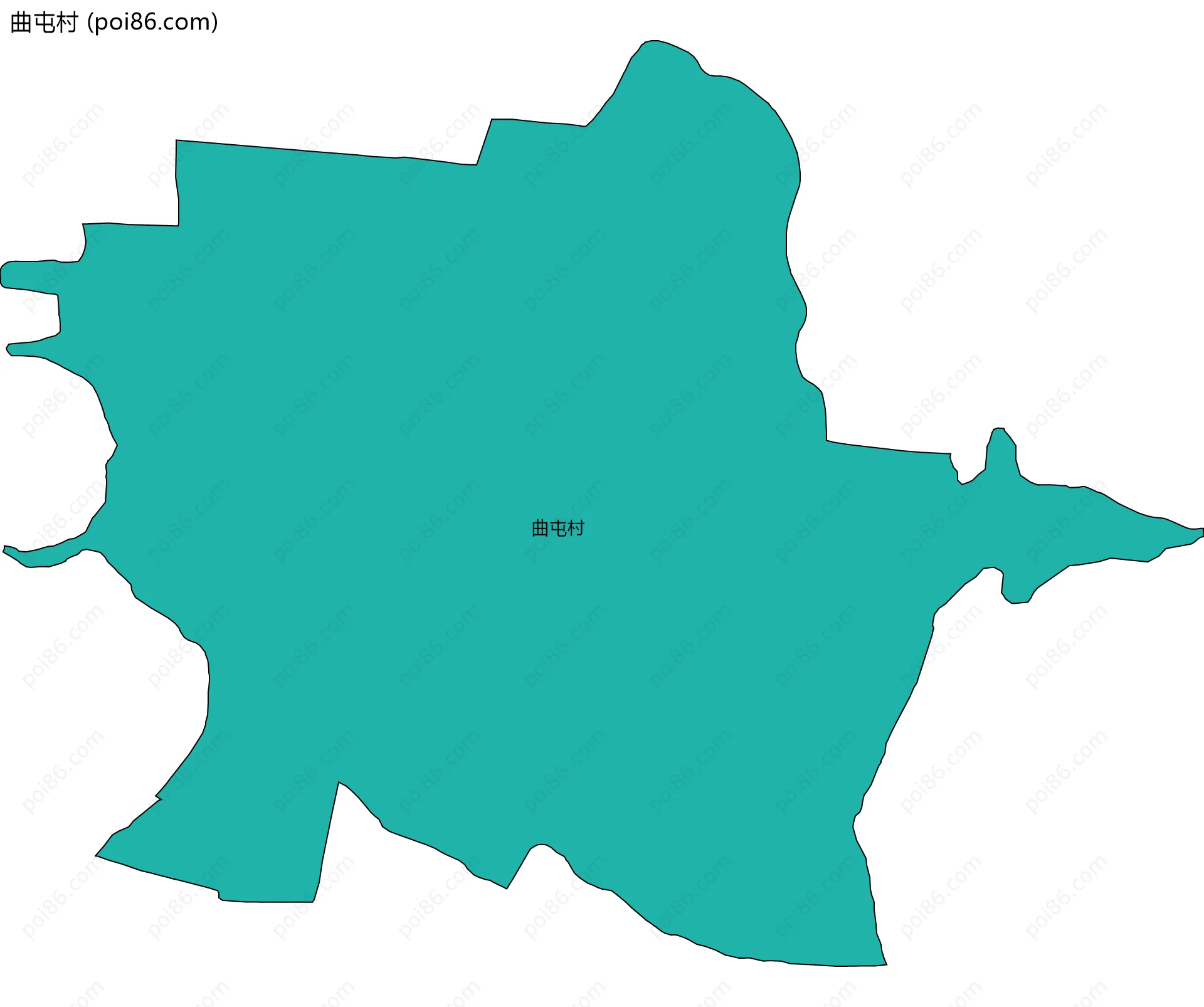 曲屯村边界地图