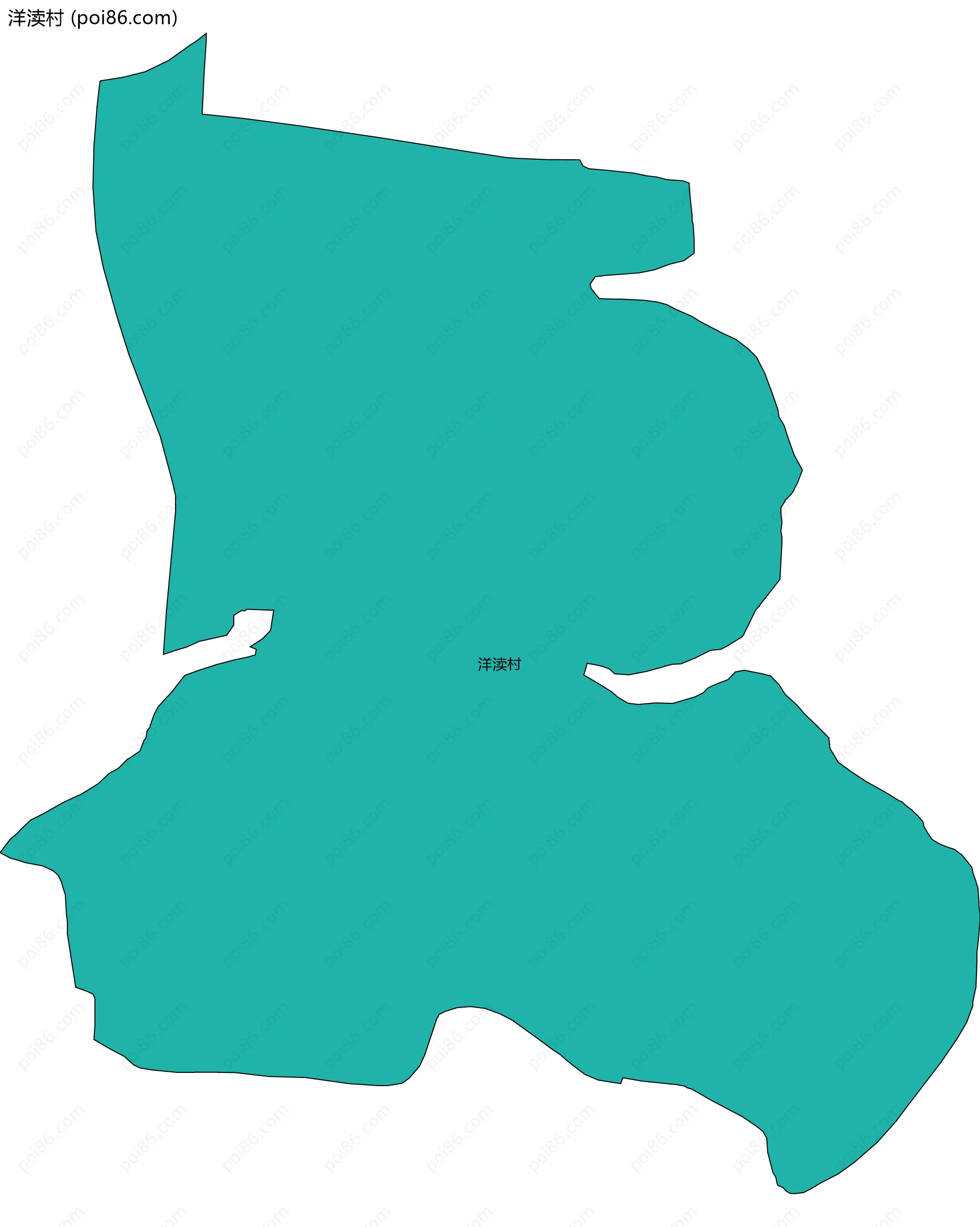 洋渎村边界地图