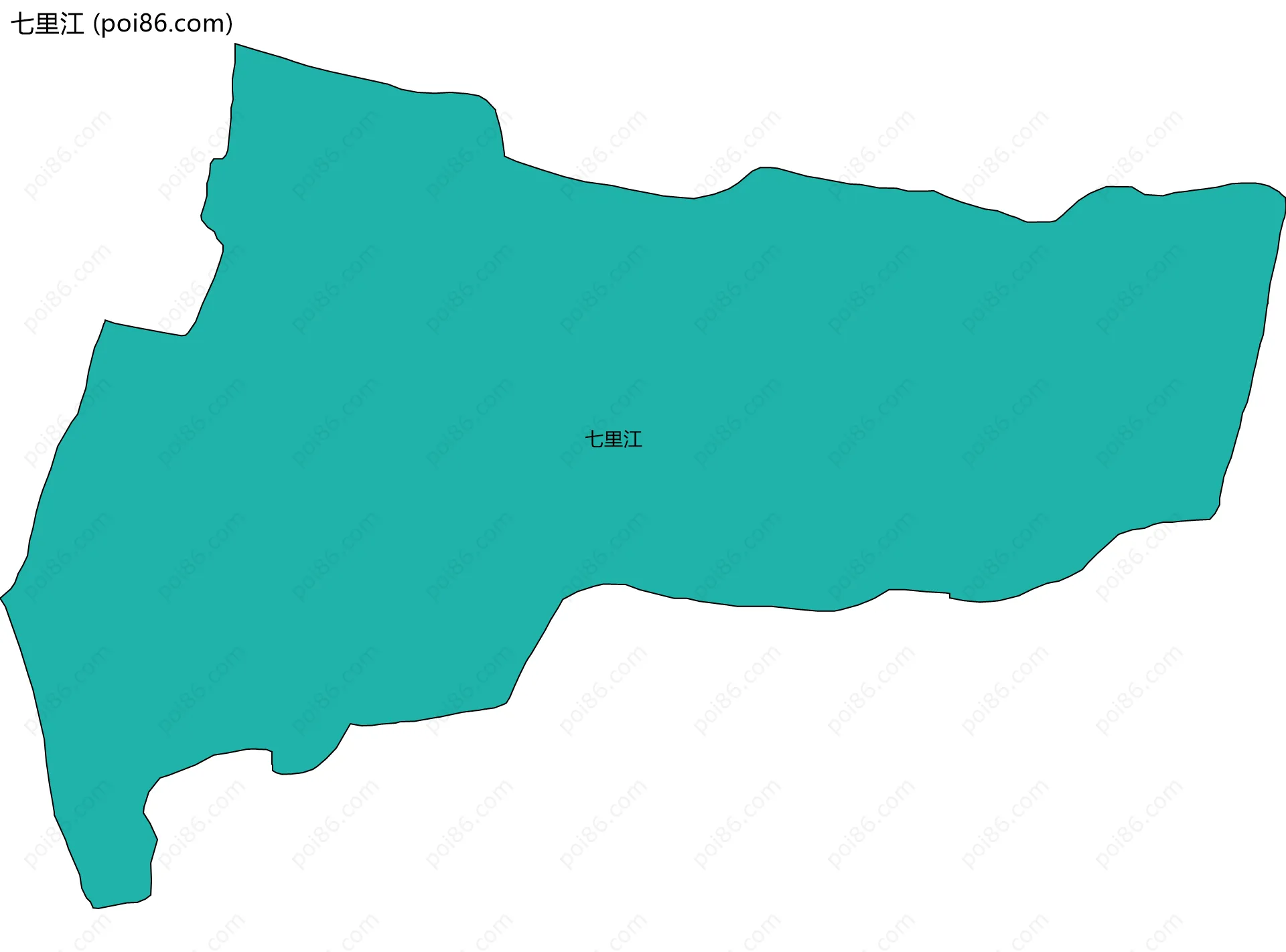 七里江边界地图