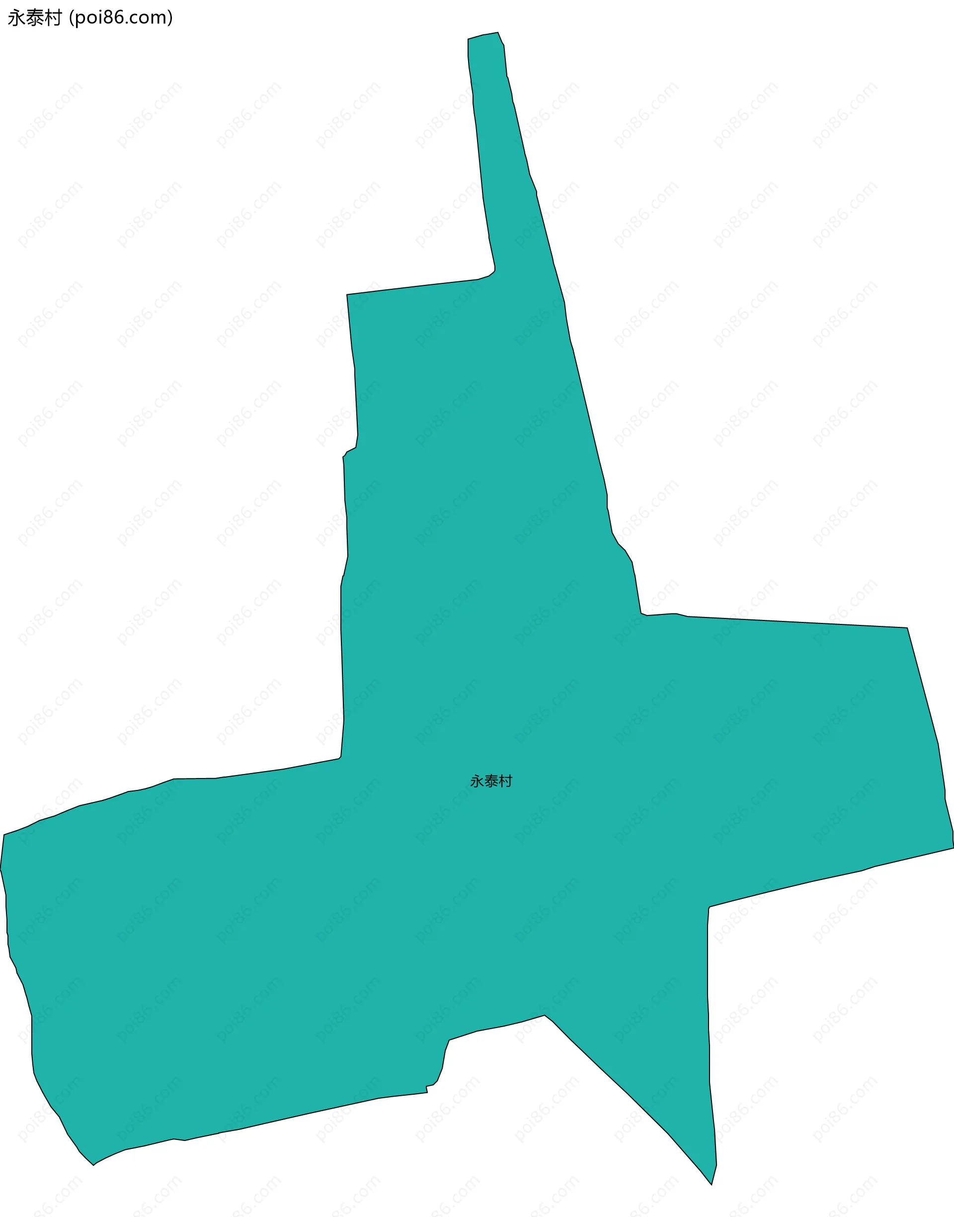 永泰村边界地图