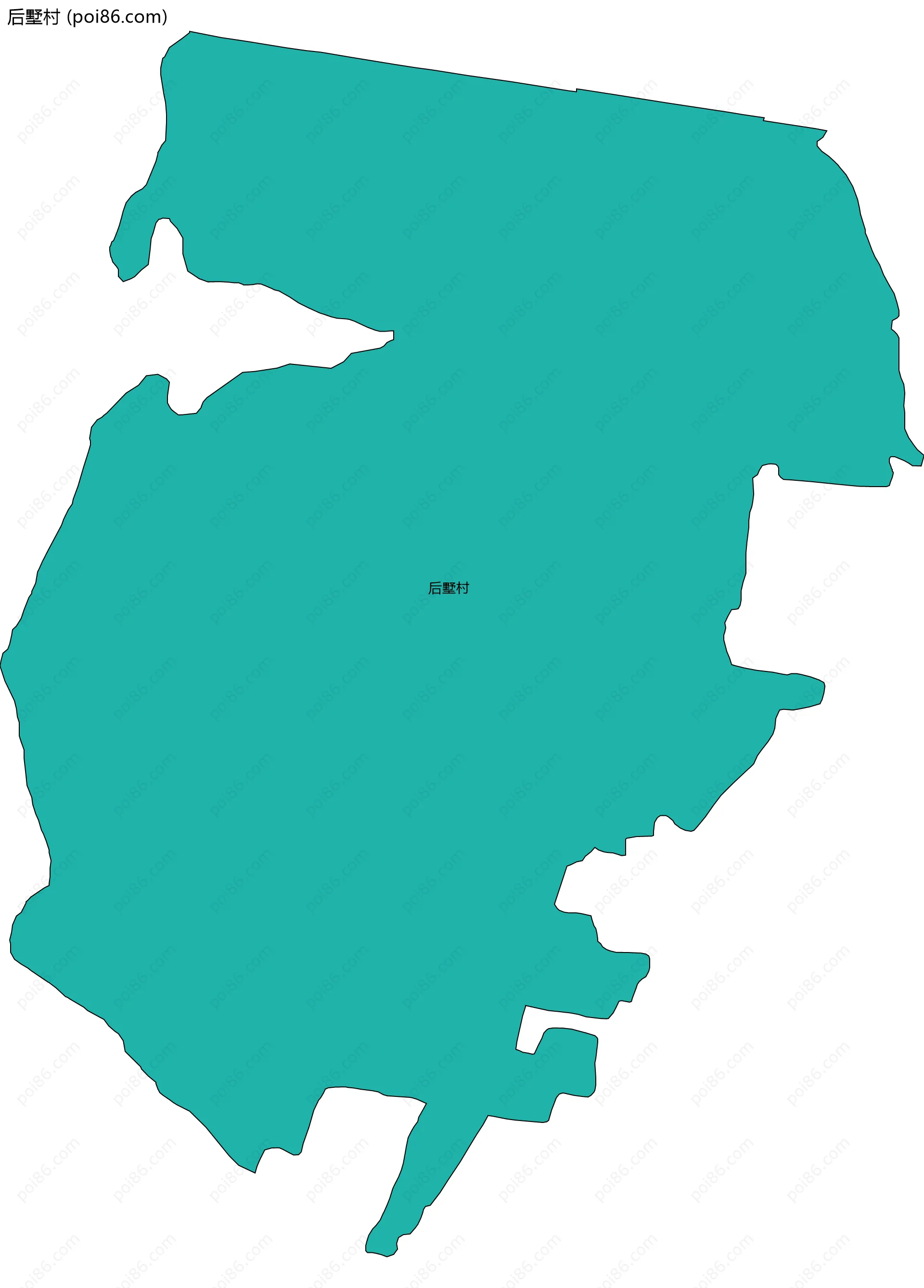 后墅村边界地图