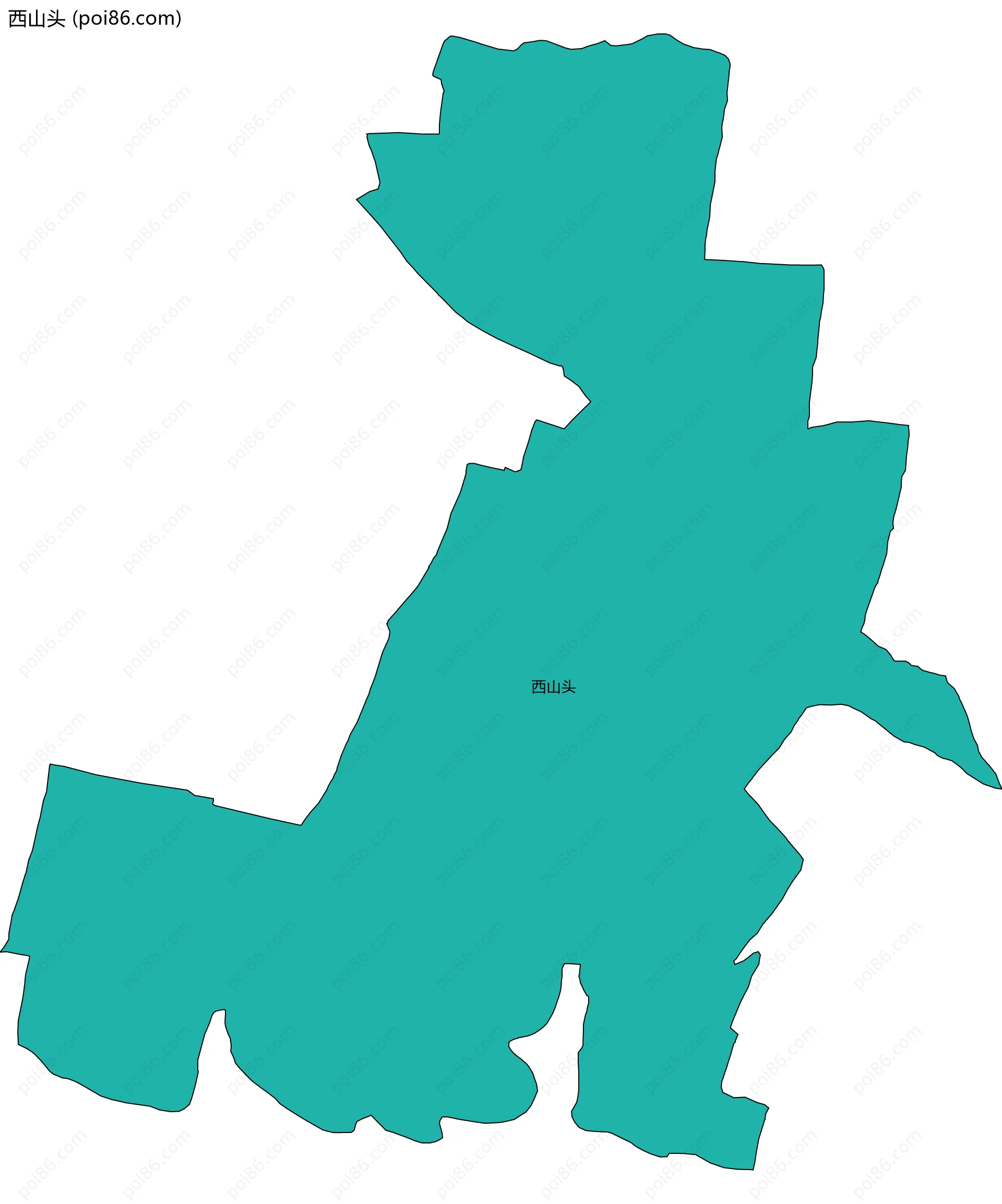 西山头边界地图