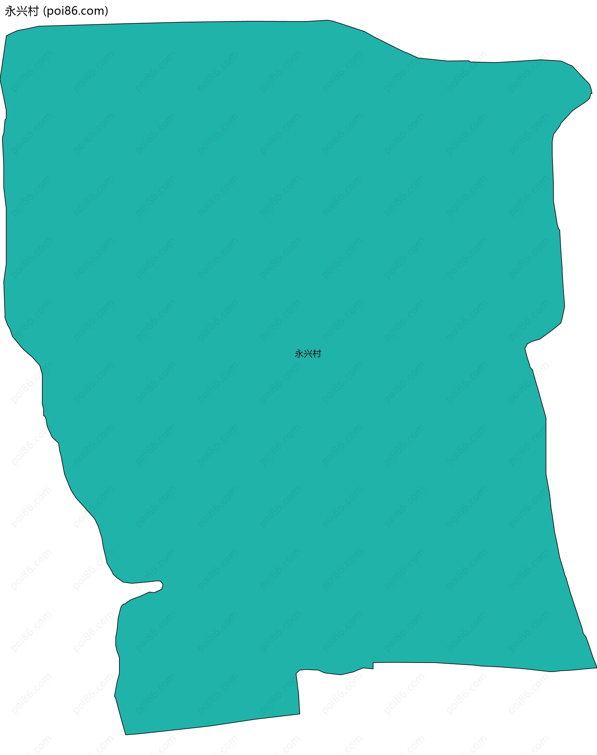 永兴村边界地图