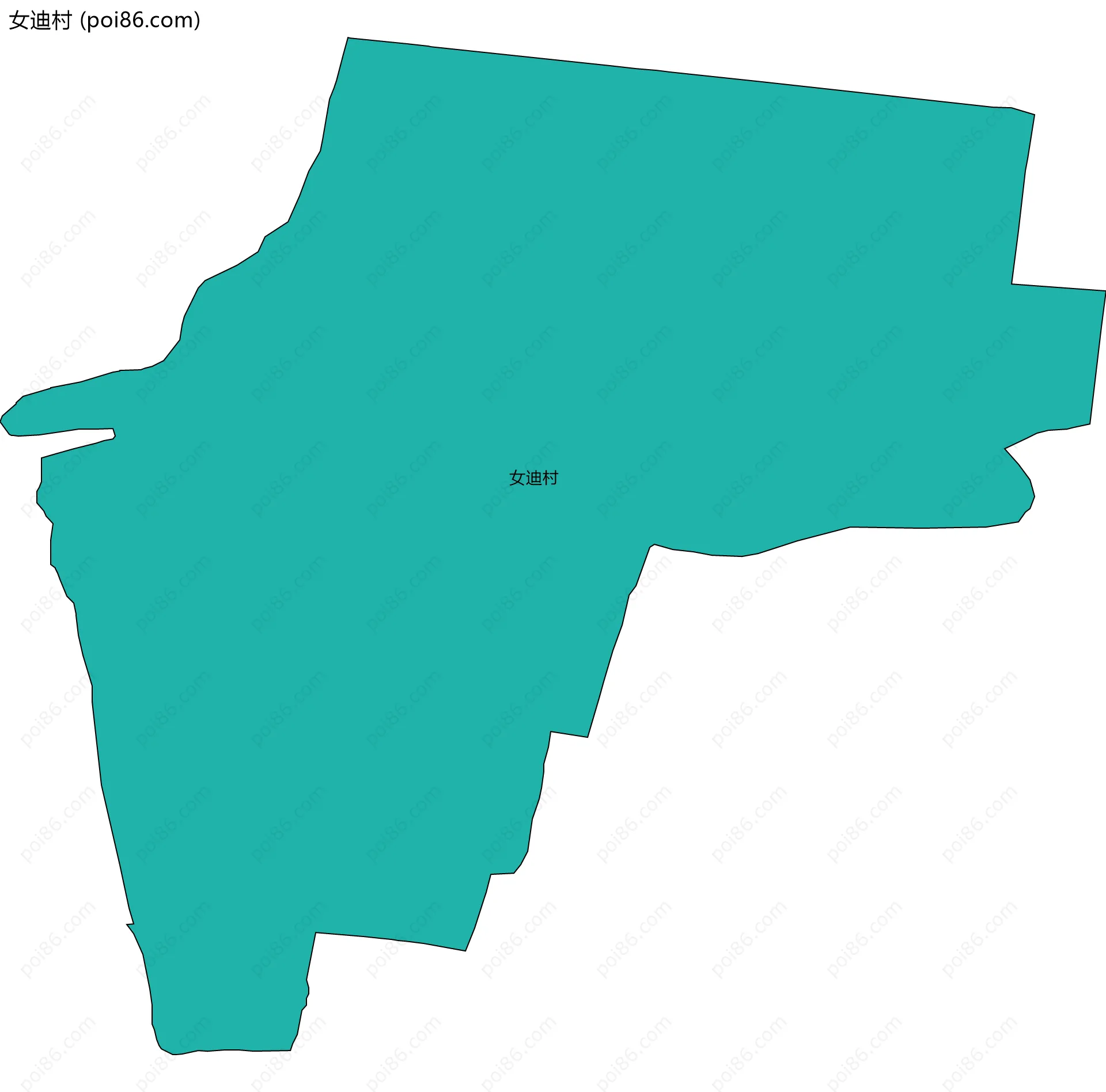 女迪村边界地图