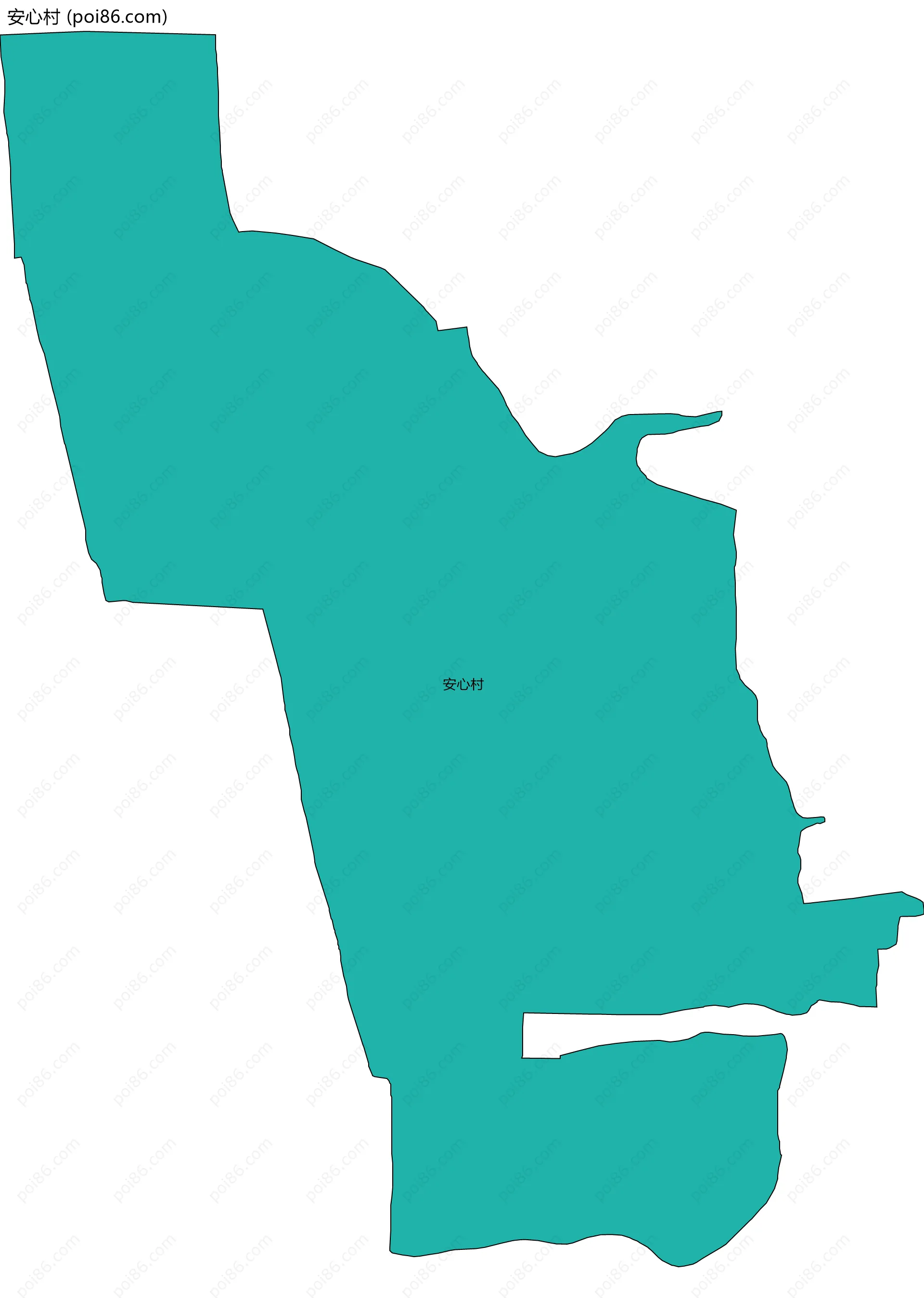 安心村边界地图