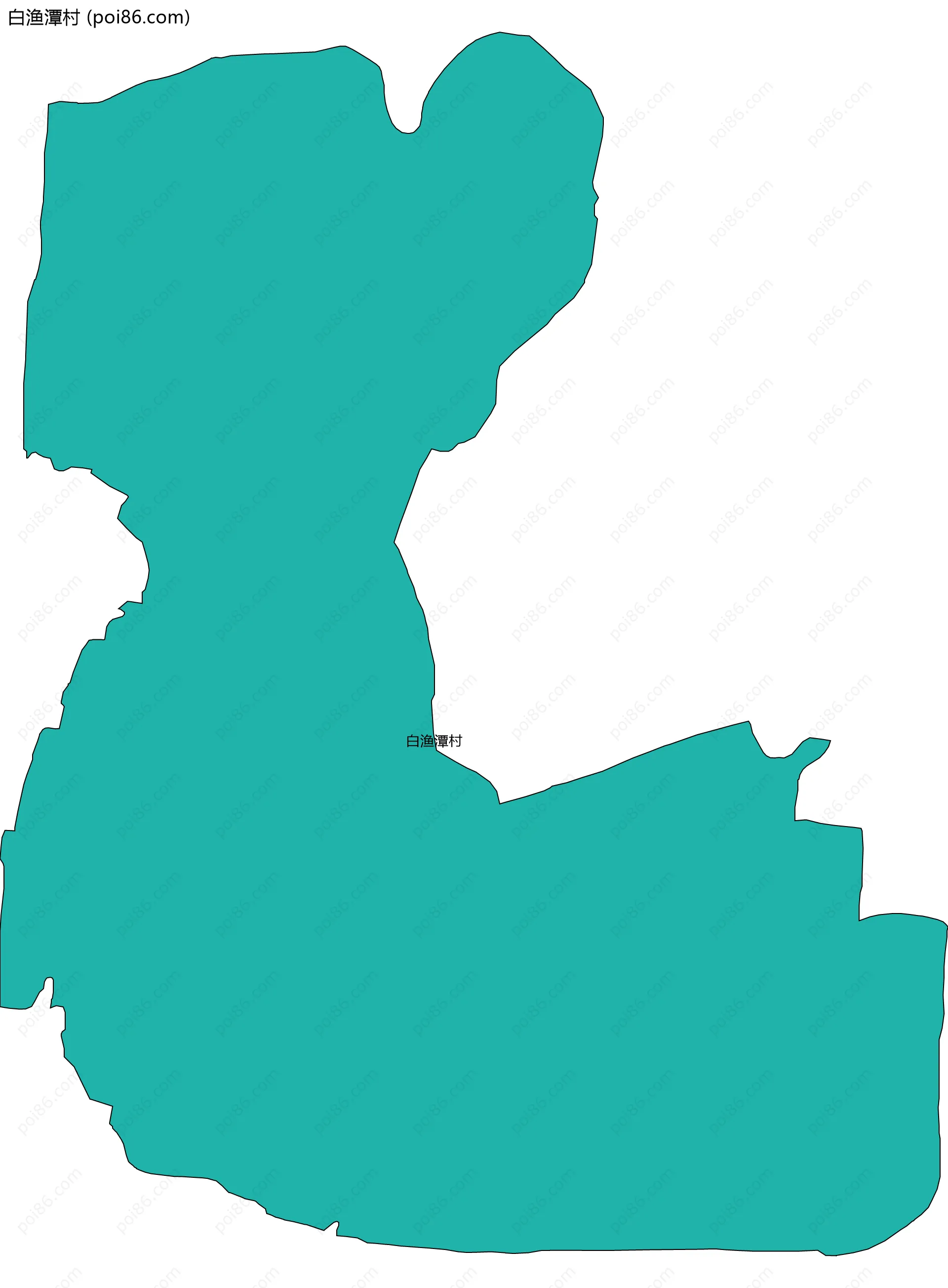 白渔潭村边界地图