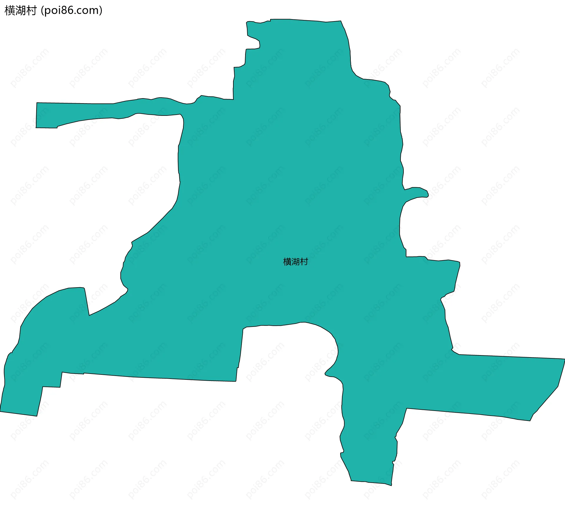 横湖村边界地图