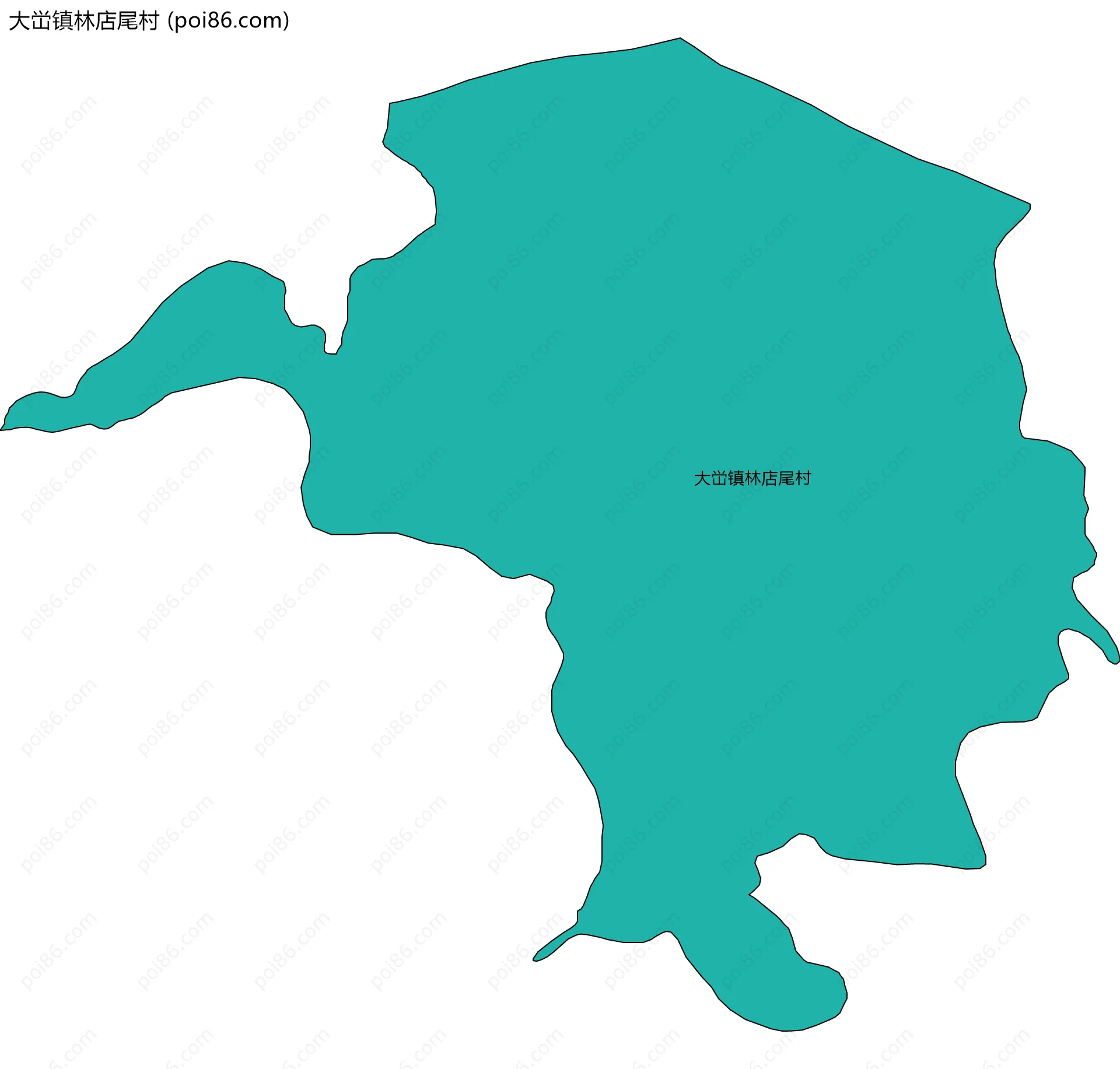 大峃镇林店尾村边界地图