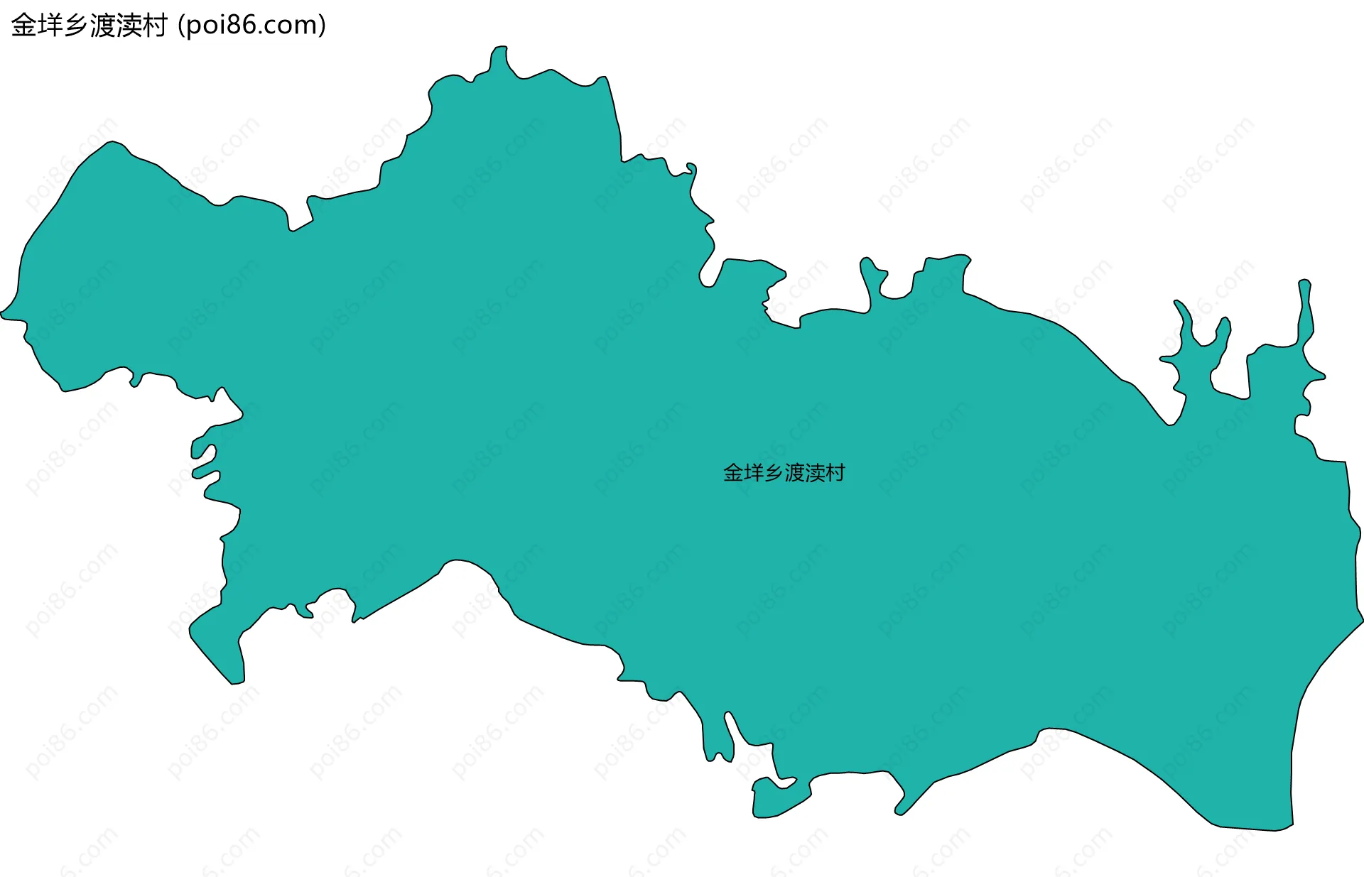 金垟乡渡渎村边界地图