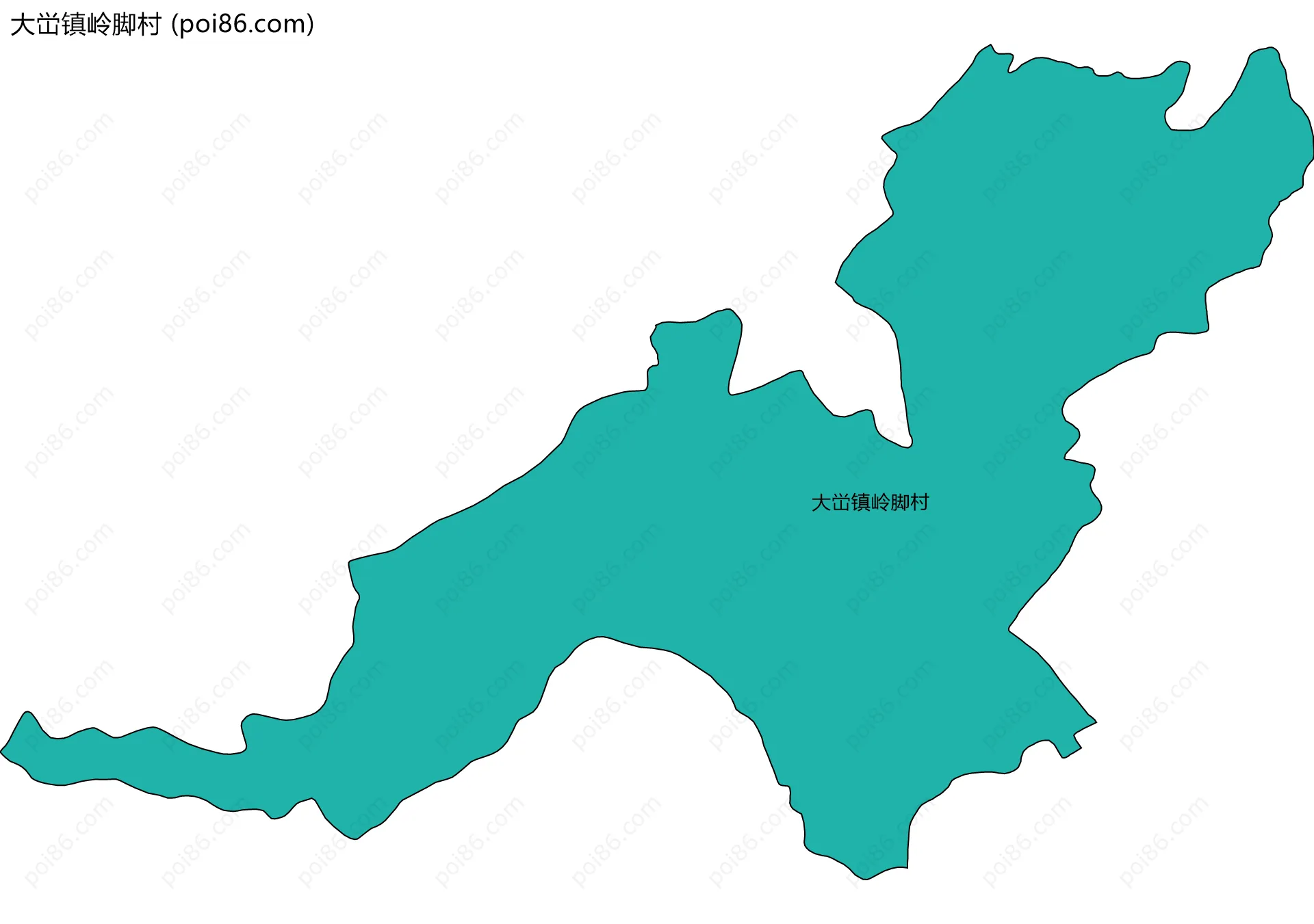 大峃镇岭脚村边界地图