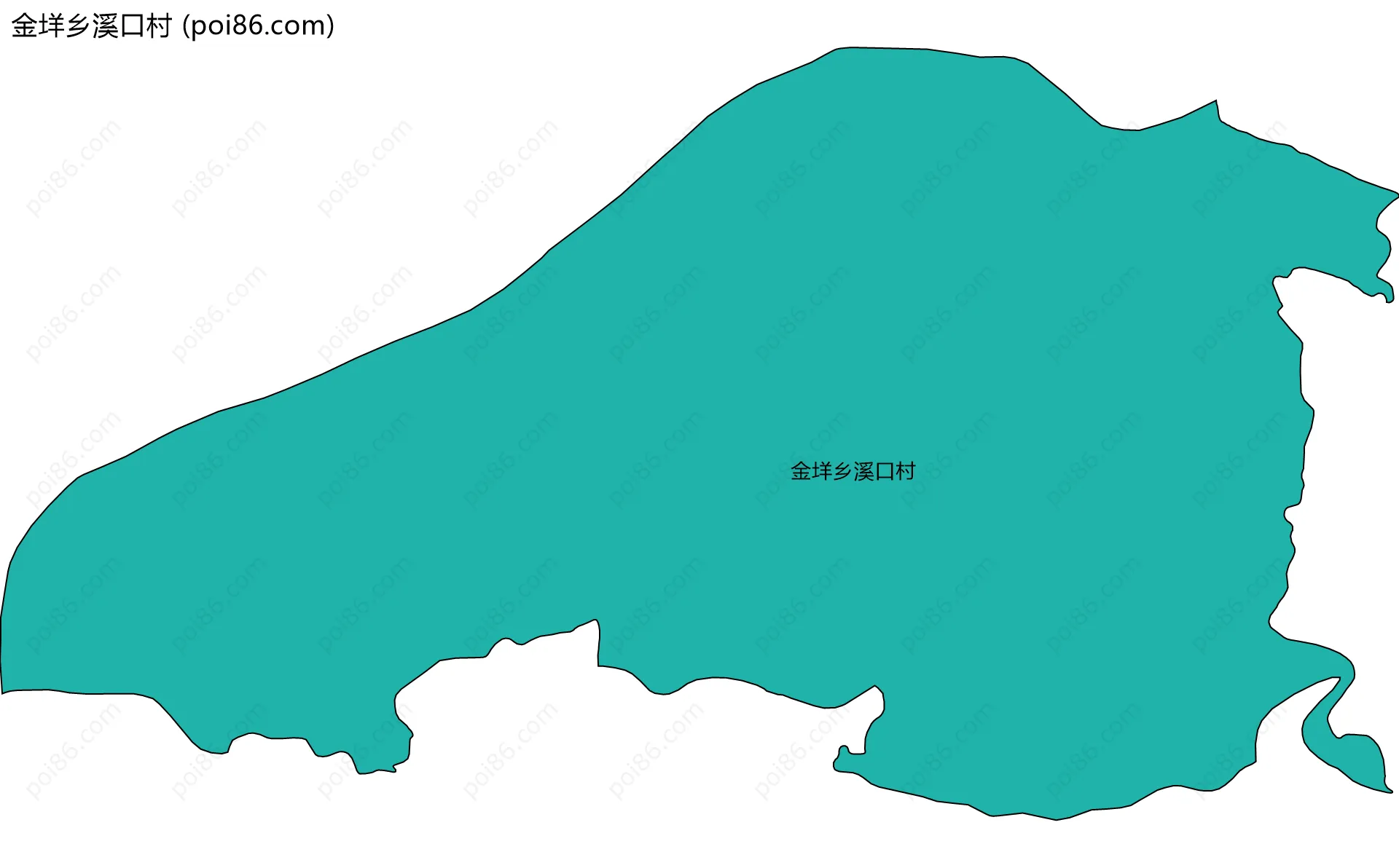 金垟乡溪口村边界地图