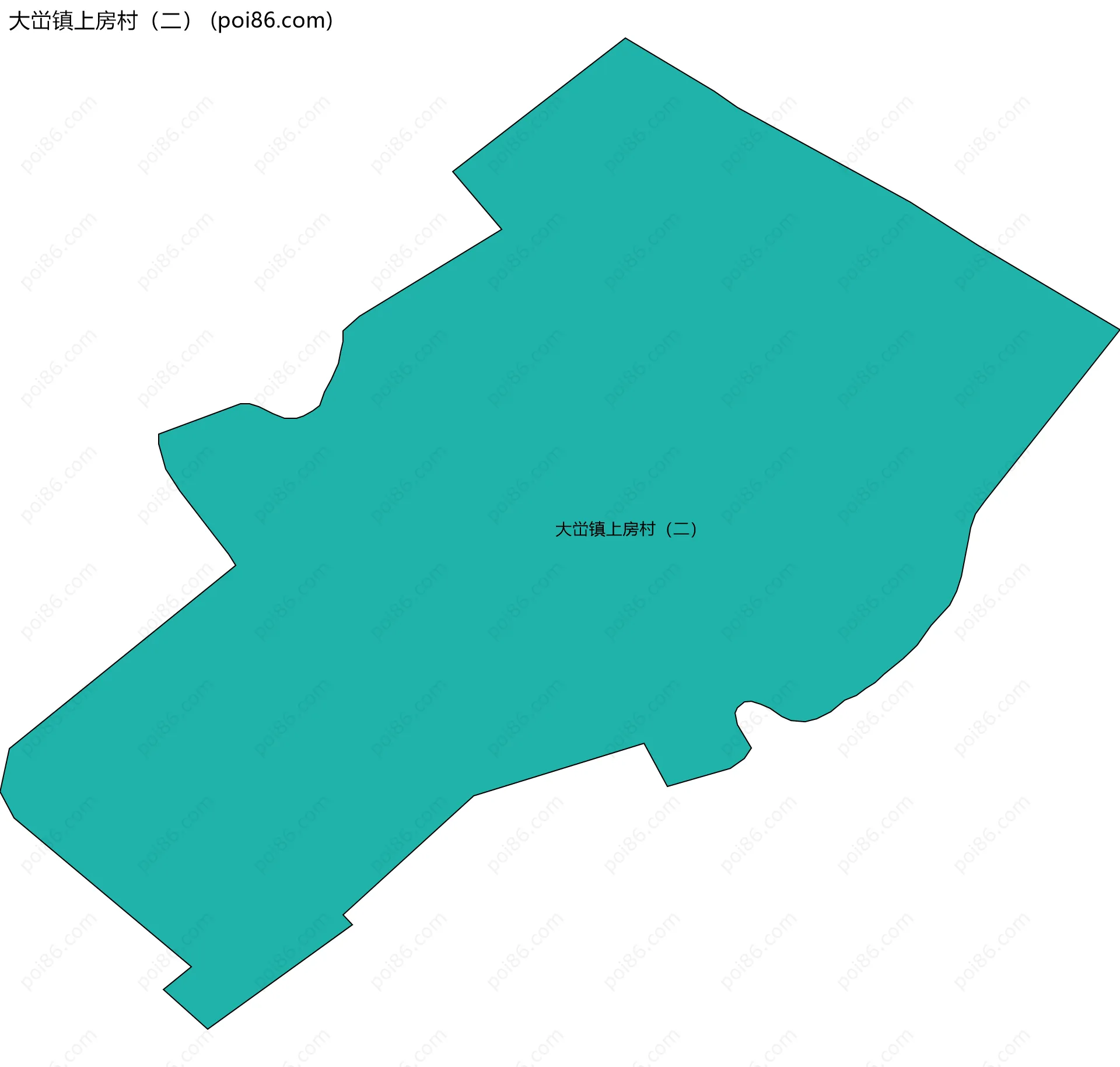 大峃镇上房村（二）边界地图